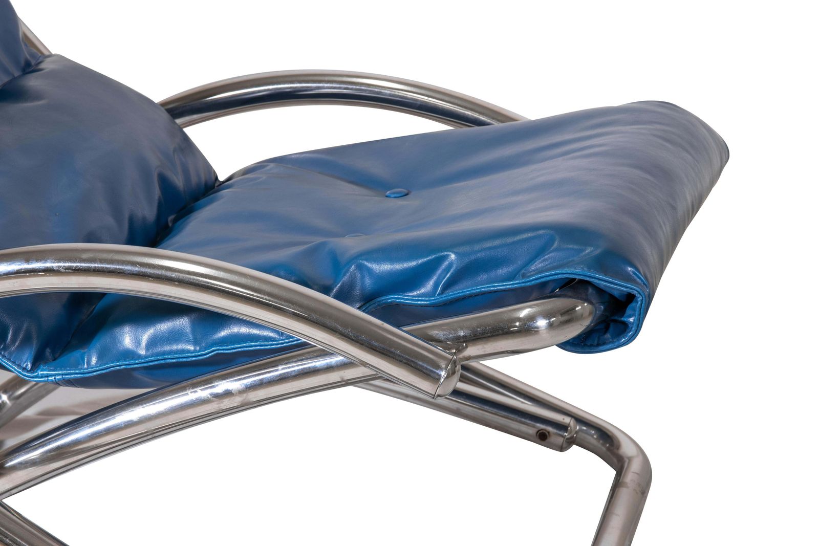 Folding Tubular Chromed Steel Deckchair, Italy 1970s photo 1361.0