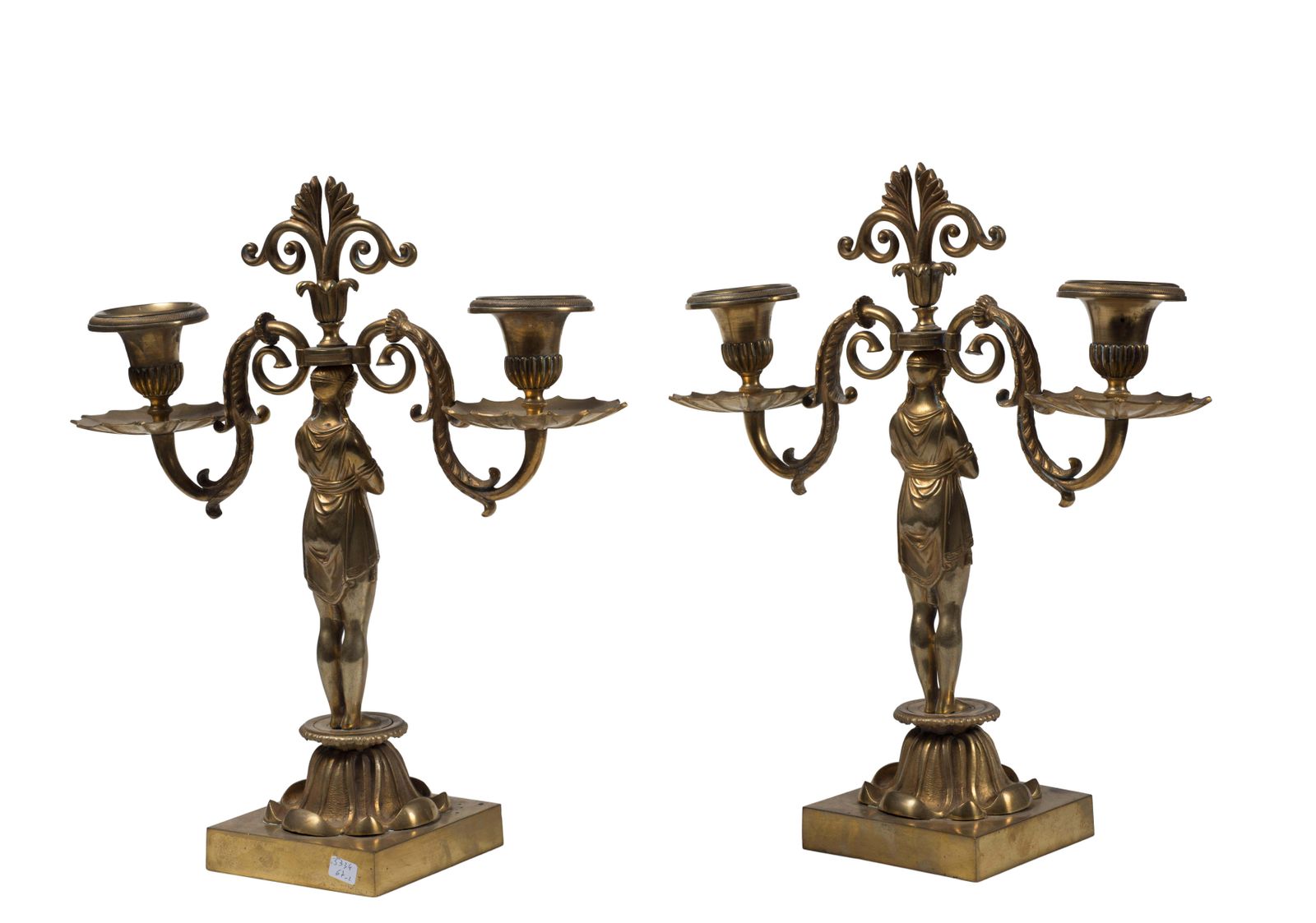 Ancient Pair Of Candleholders, French Manufacture 19th Century photo furniture