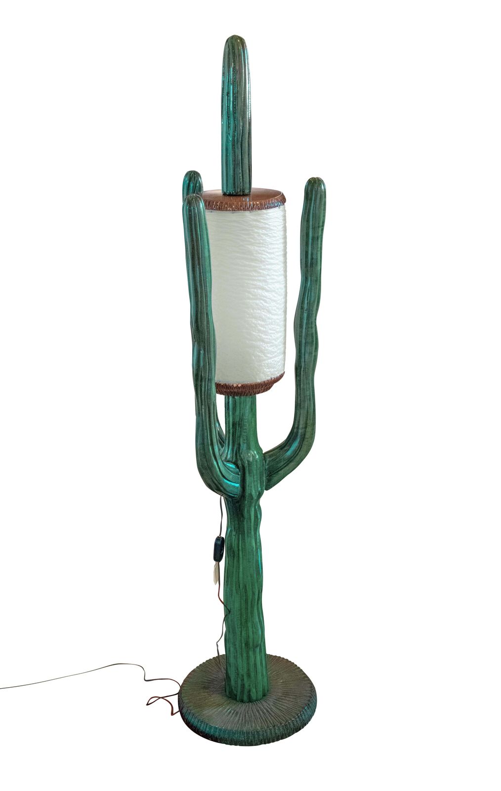 Cactus Floor Lamp In Wood And Plastic By P.S. Creazioni, Italy 1970s photo Lighting
