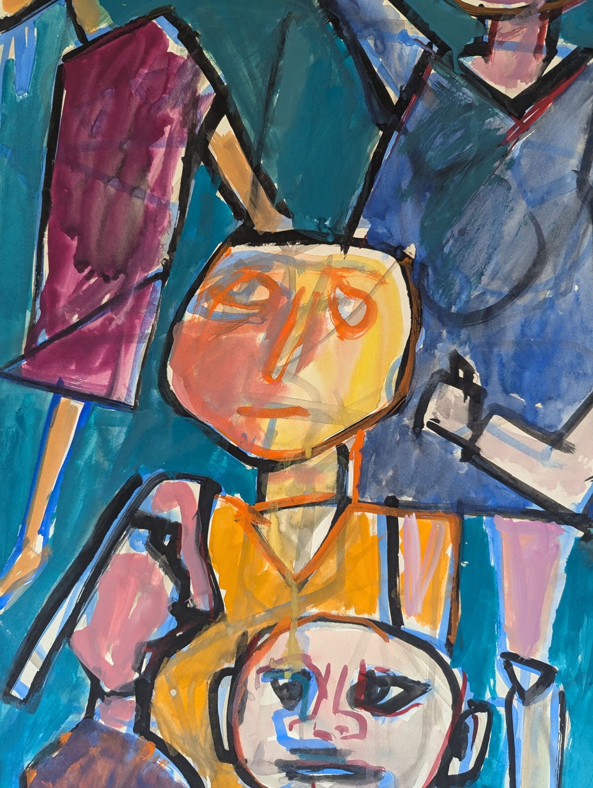 715.0 Children At Play, Oil Painting photo