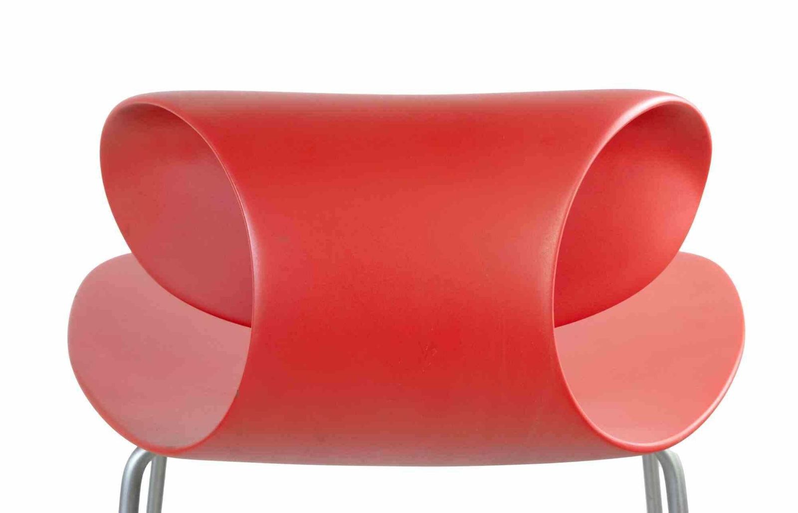 Set Of 7 Red Maxima Benches By William Sawaya & Paolo Moroni, Italy 1990s photo vintage