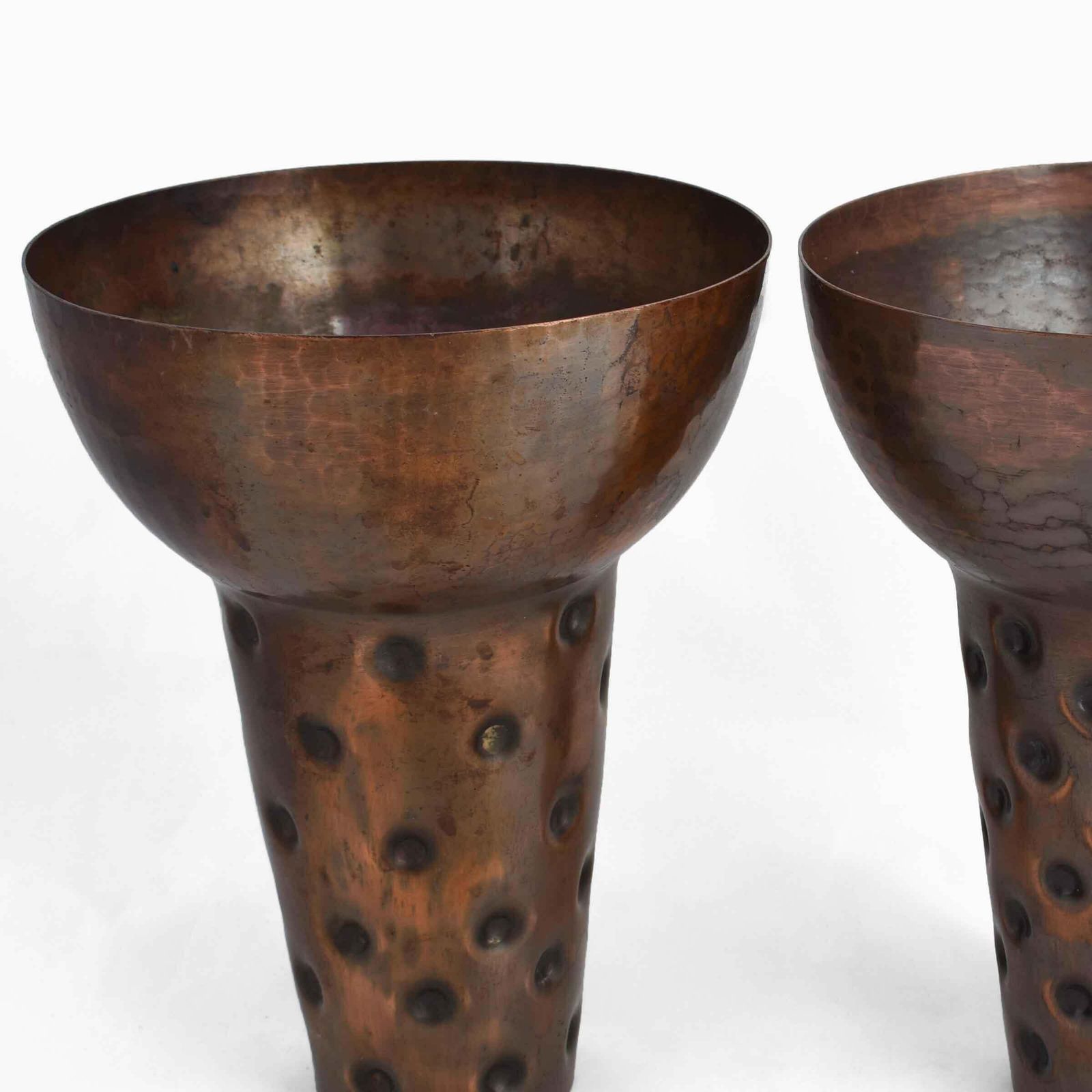 Pair Of Vintage Copper Vases By Eugen Zint, Germany, 1950s photo furniture