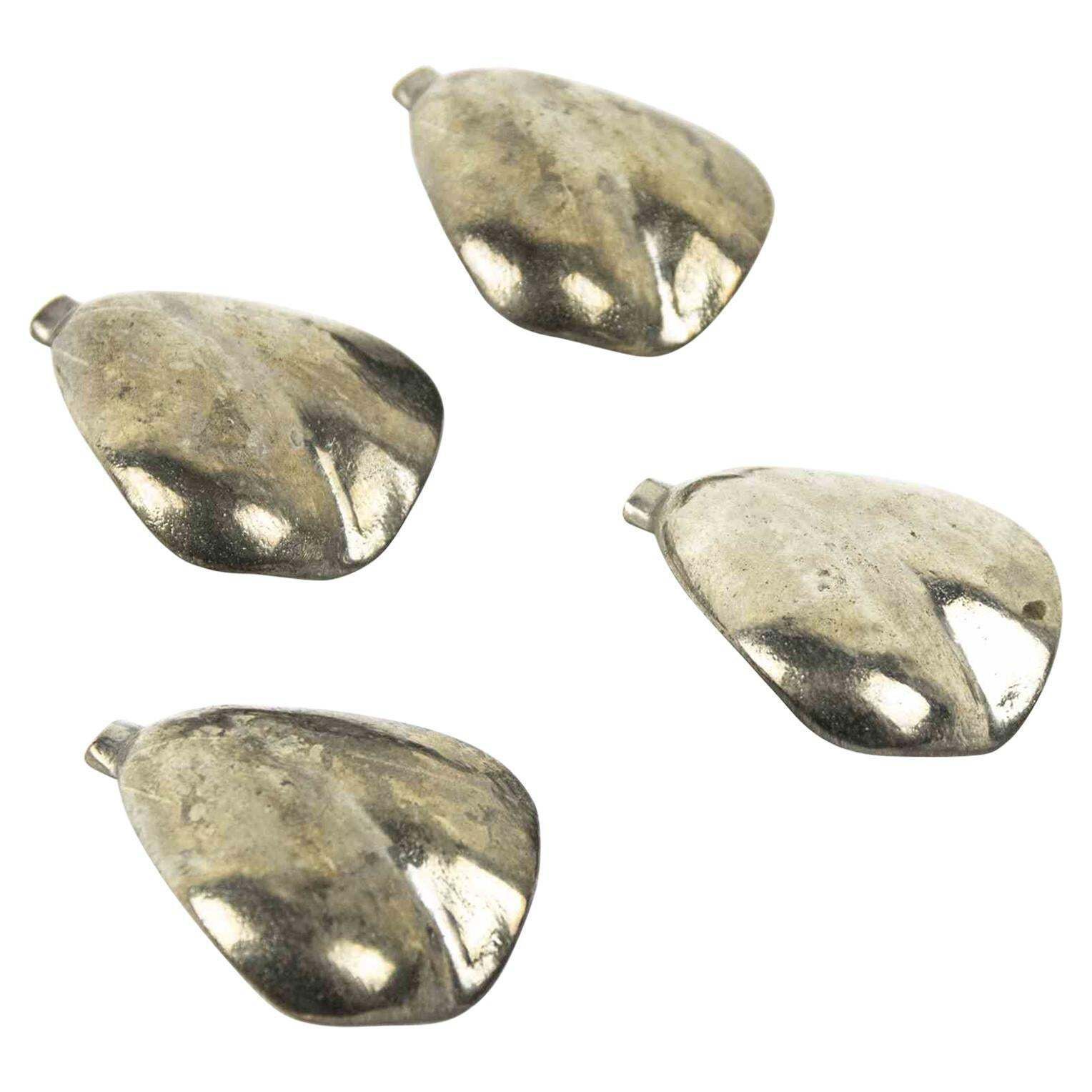 Flower Shape Metal Placeholders, Italy, Half Of The 20th Century