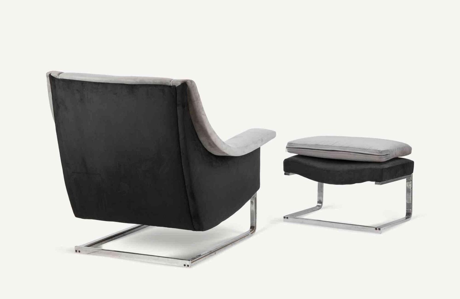 Armchair With Ottoman, Italian Production 1970s photo Furniture