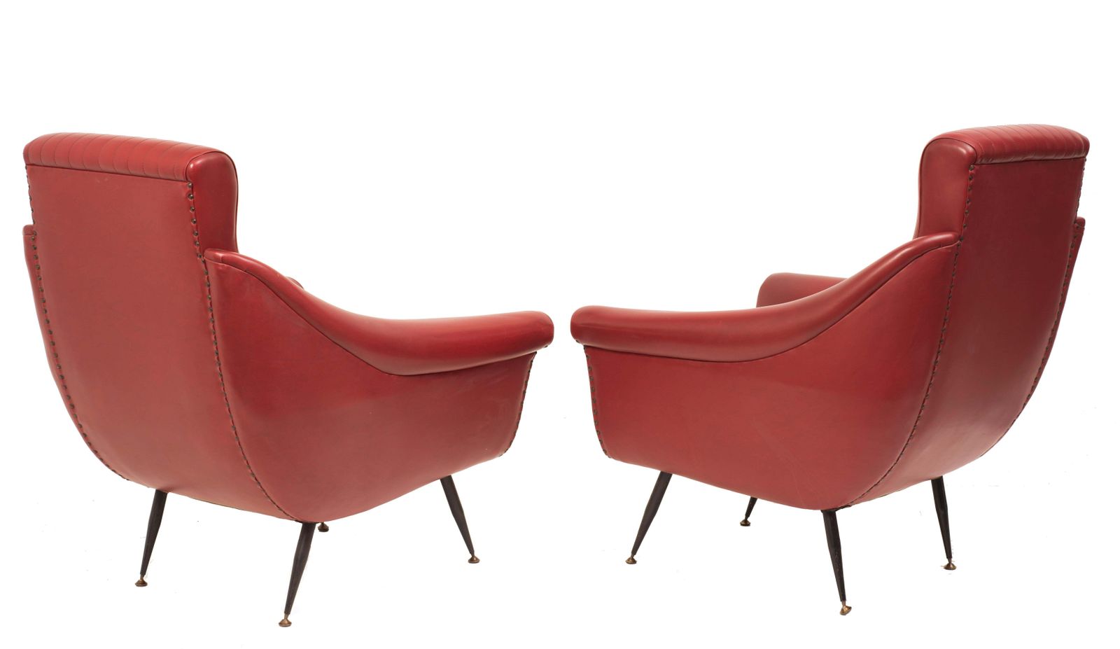 Vintage Pair Of Armchairs, Italian Manufacture, 1950s photo for sale