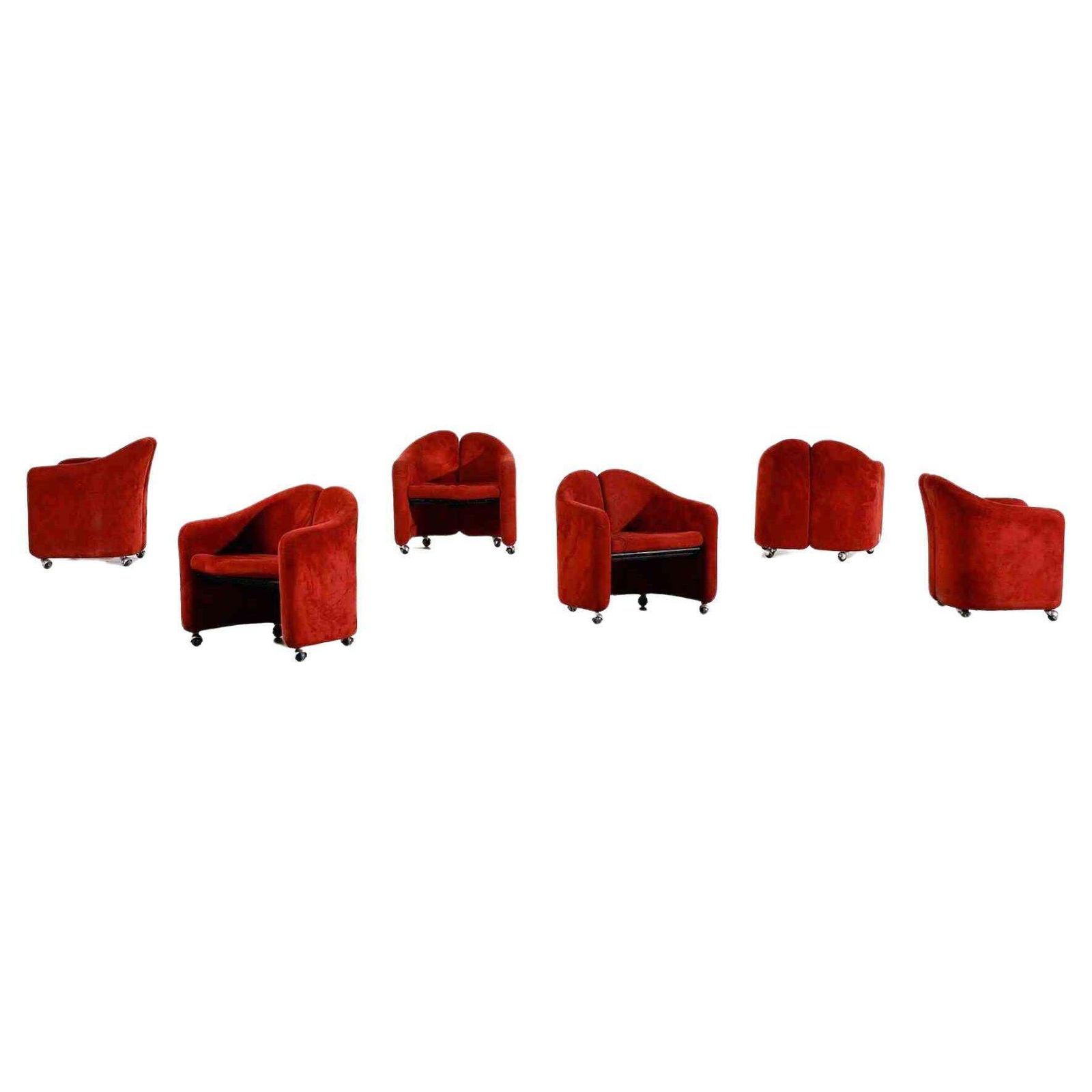 Six Ps142 Armchairs By Osvaldo Borsani  Italy, 1970s