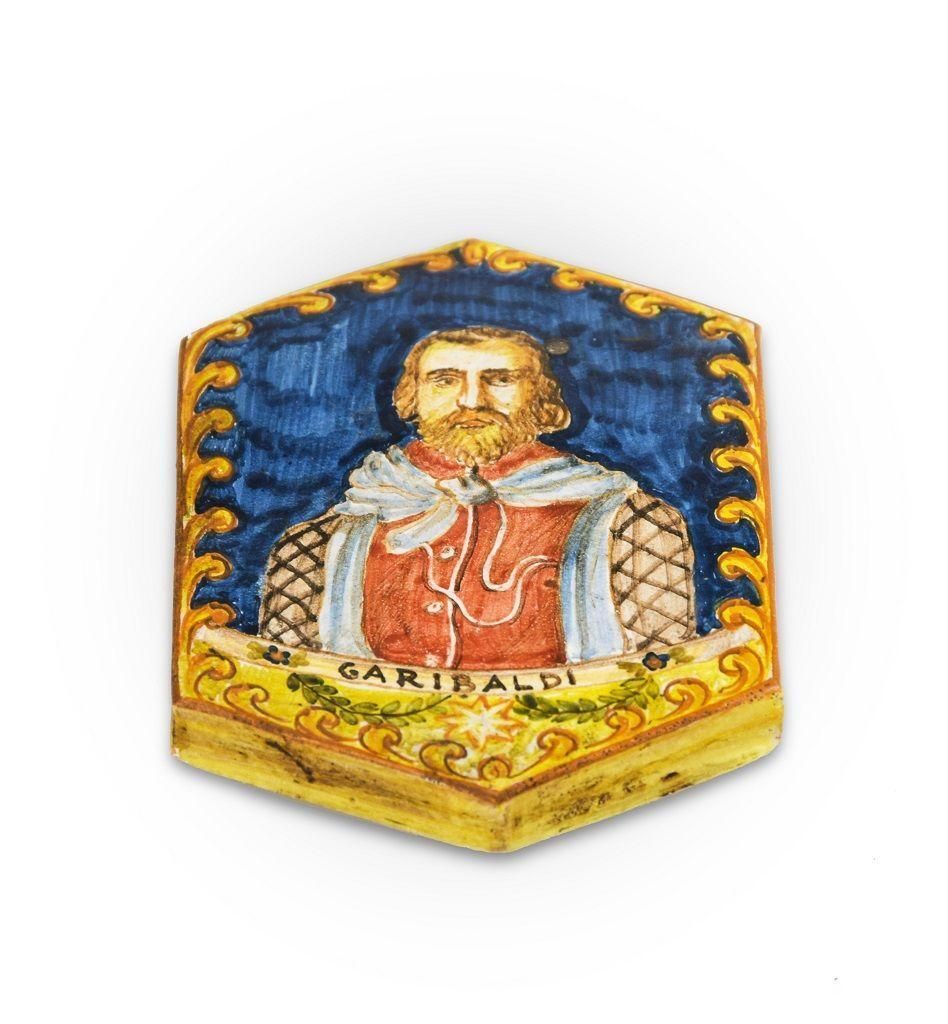 Garibaldi's Portrait Majolica, Ceramic, Made In Italy photo furniture
