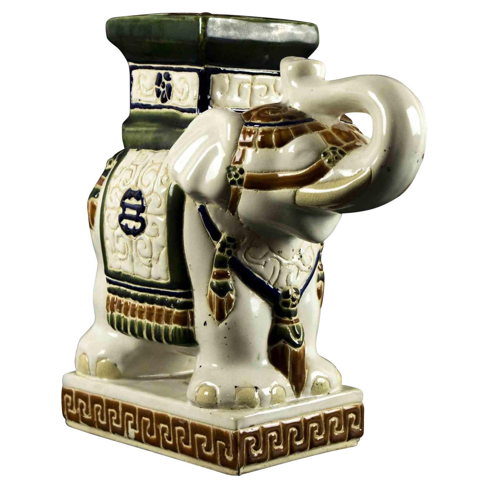 Elephant Of The Good Luck, Vintage Ceramic Sculpture, 1970s