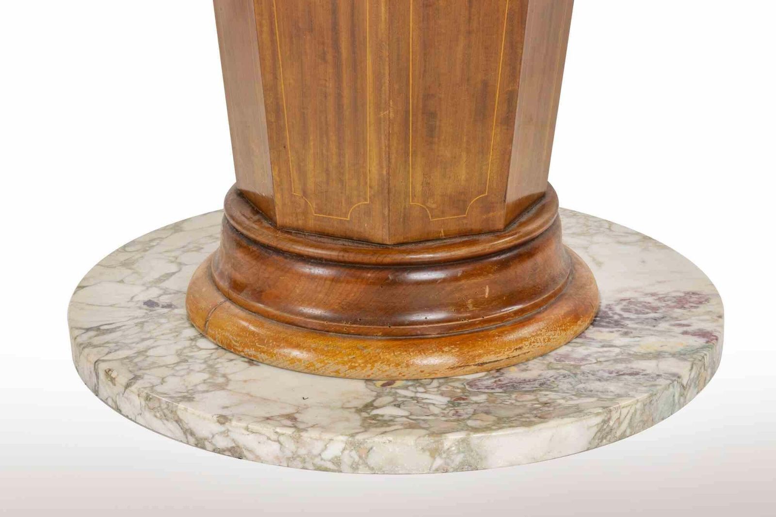 Mid Century Wooden Table With Marble Base And Glass Top, Mid 20th Century photo furniture