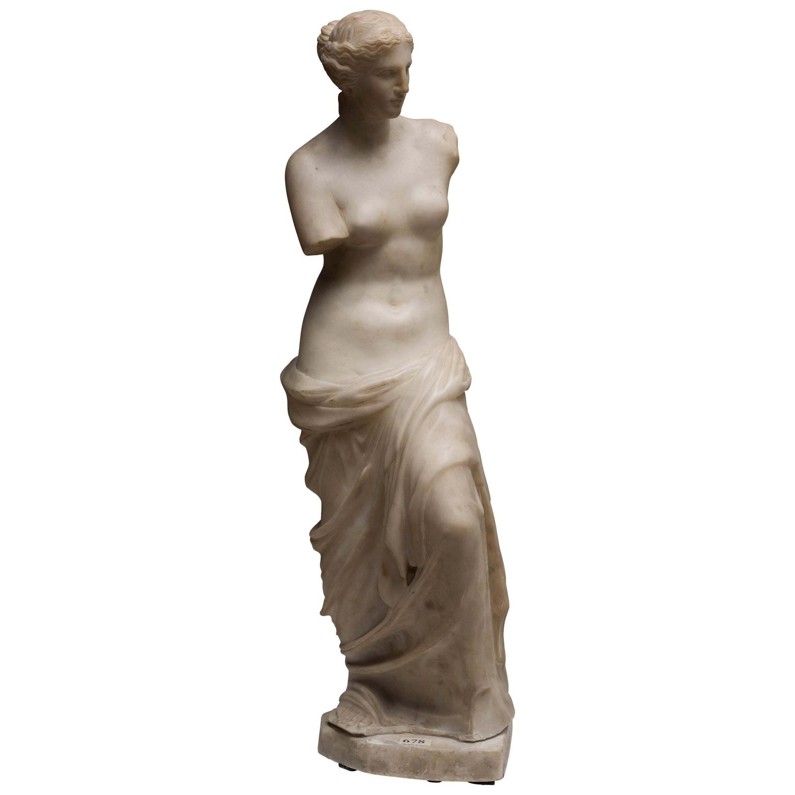Carrara Marble Sculpture Copy Of Venus De Milo By French Sculptor, Circa 1820