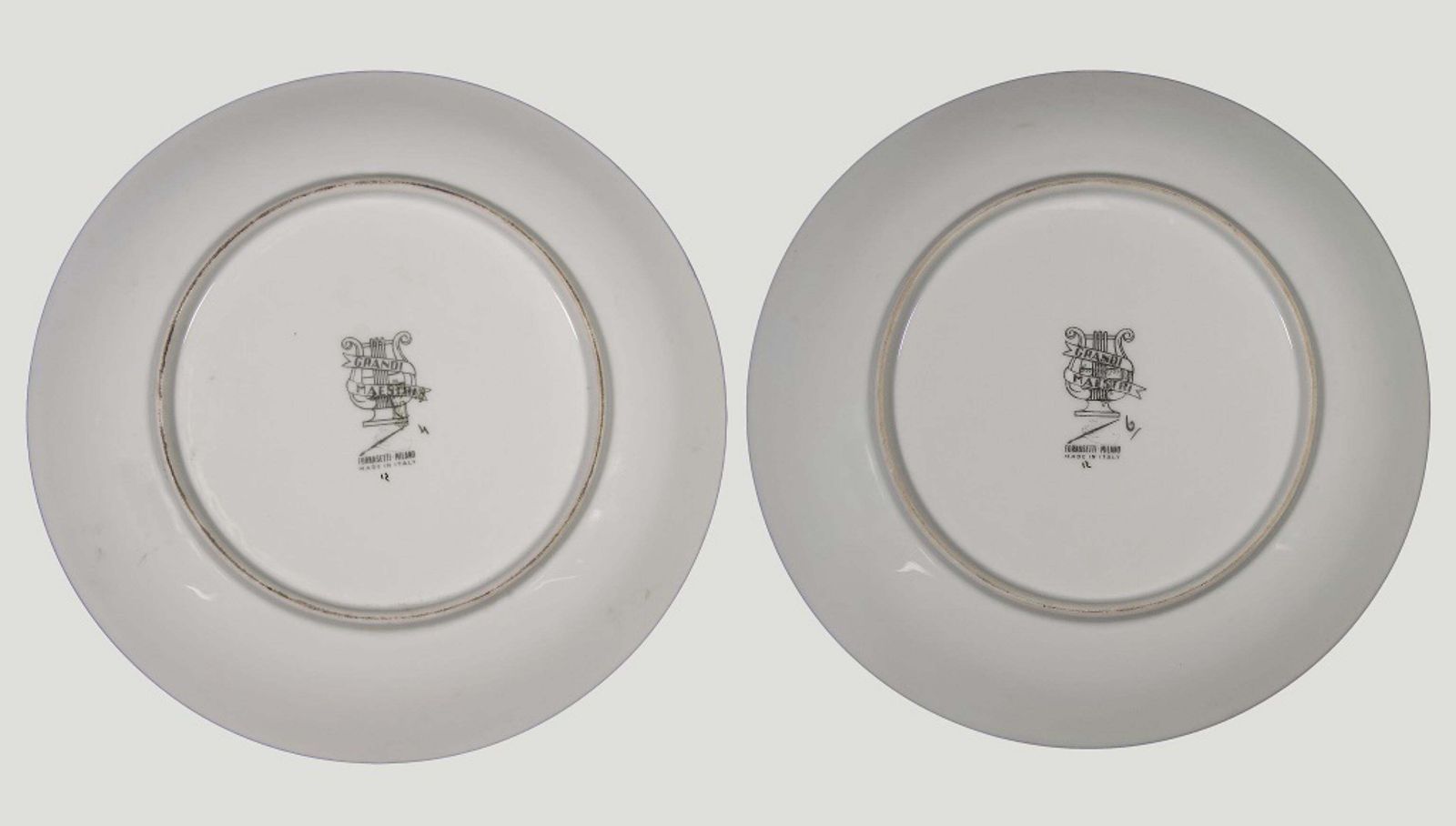 Set Of Two Plates "Grandi Maestri" By P. Fornasetti, 1967 photo furniture