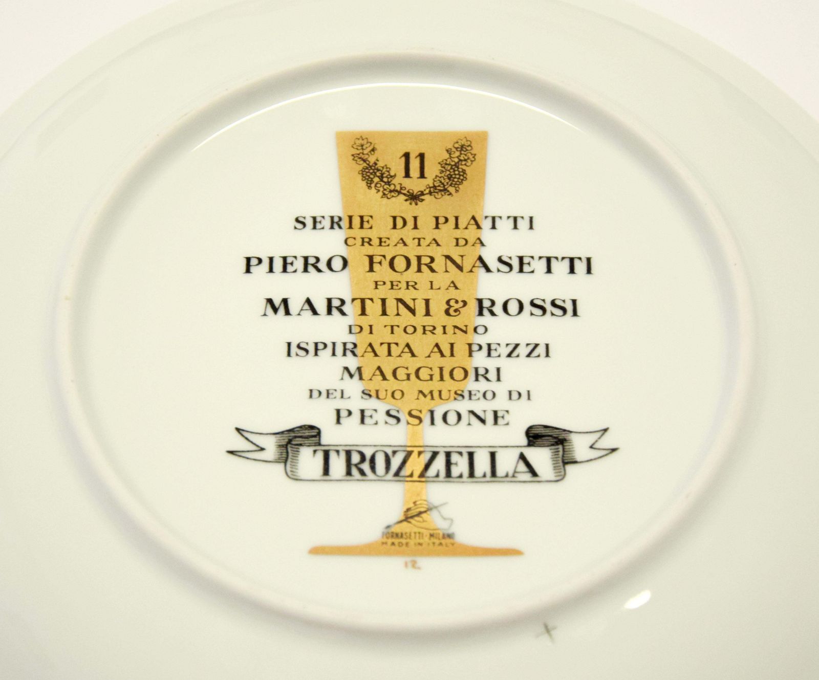 Trozzella Plate For Martini & Rossi, By P. Fornasetti, 1960s photo Home Decor