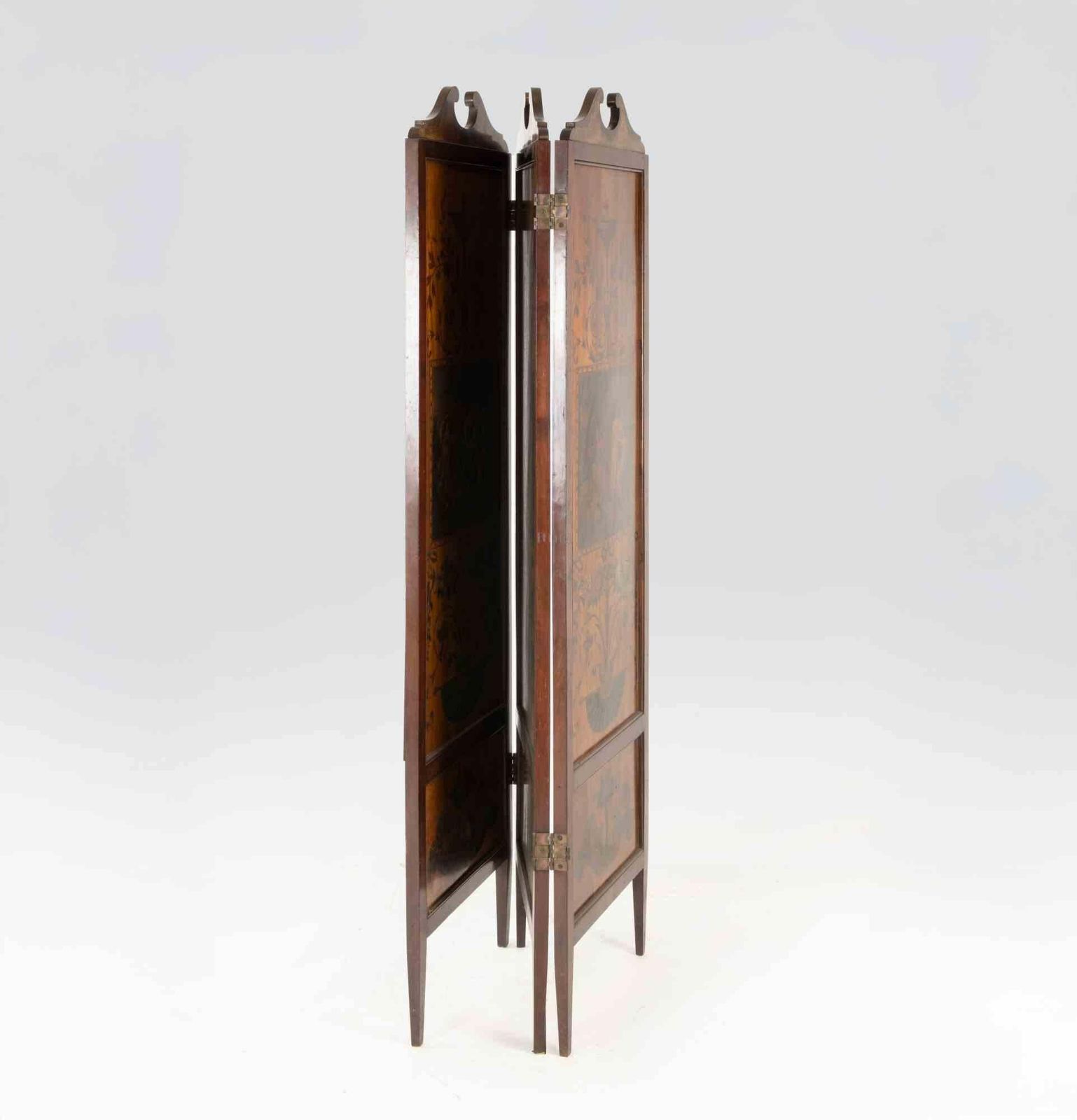 Ancient Neoclassical Three Panels Screen, Italy, 18th Century photo vintage