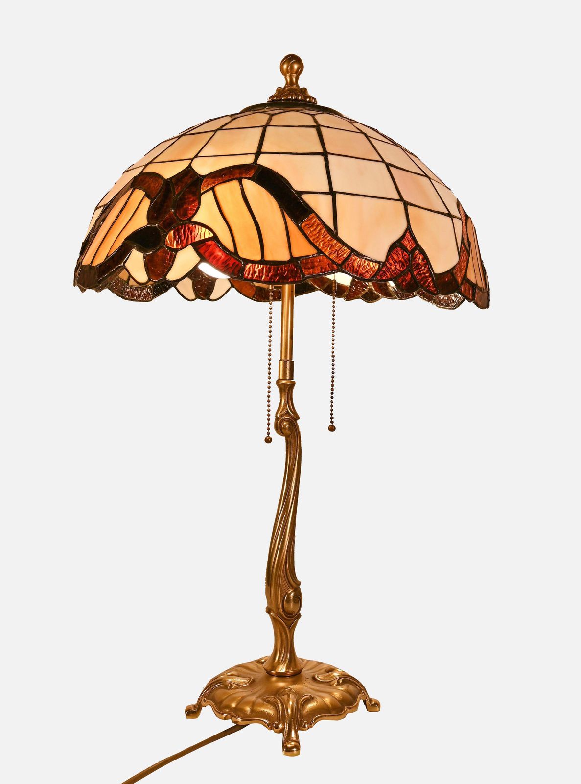 photo for sale Tiffany Style Table Lamp, 1950s