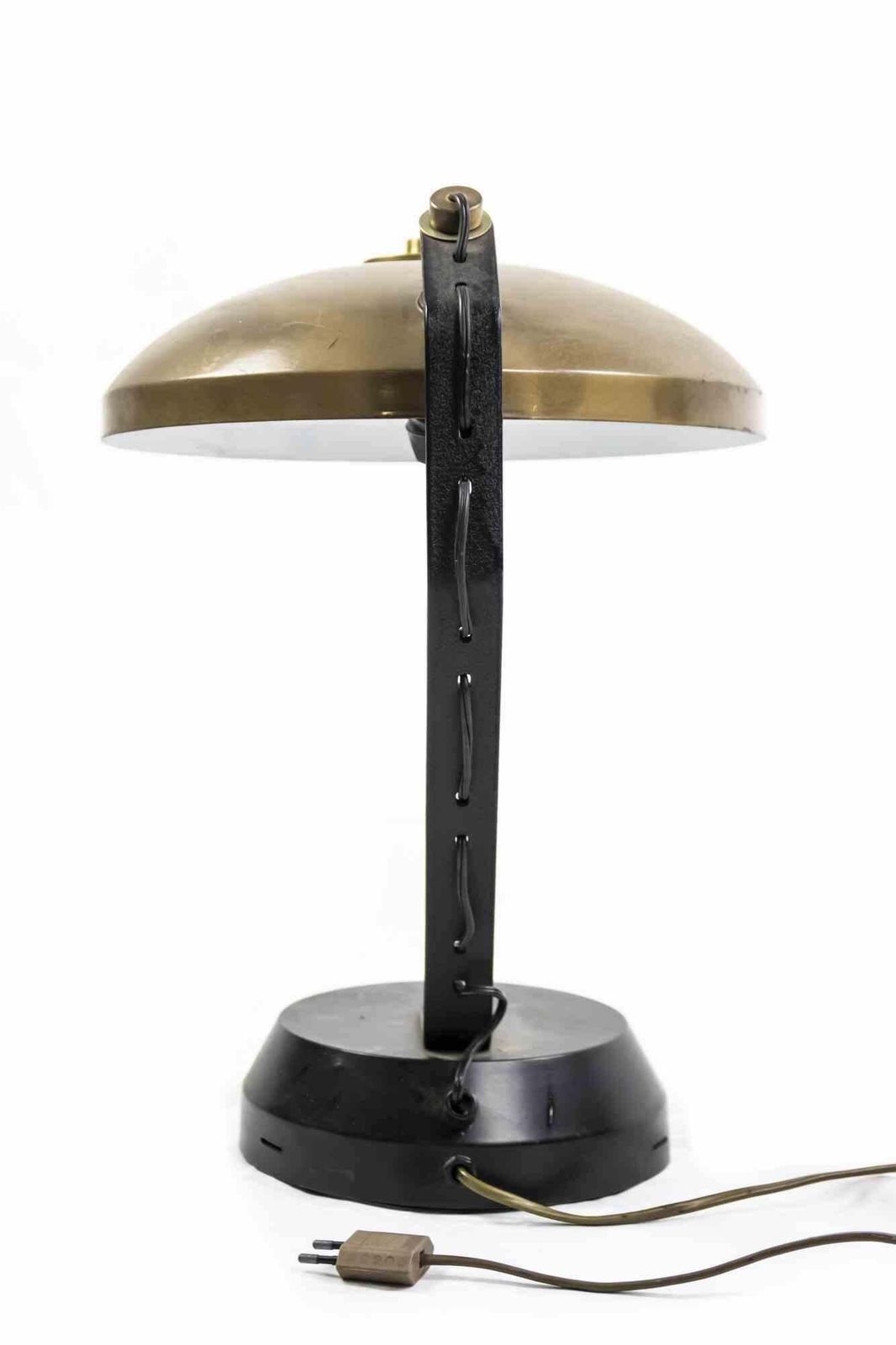 Vintage Brass And Metal Table Lamp, Italy, 1970s photo 765.0
