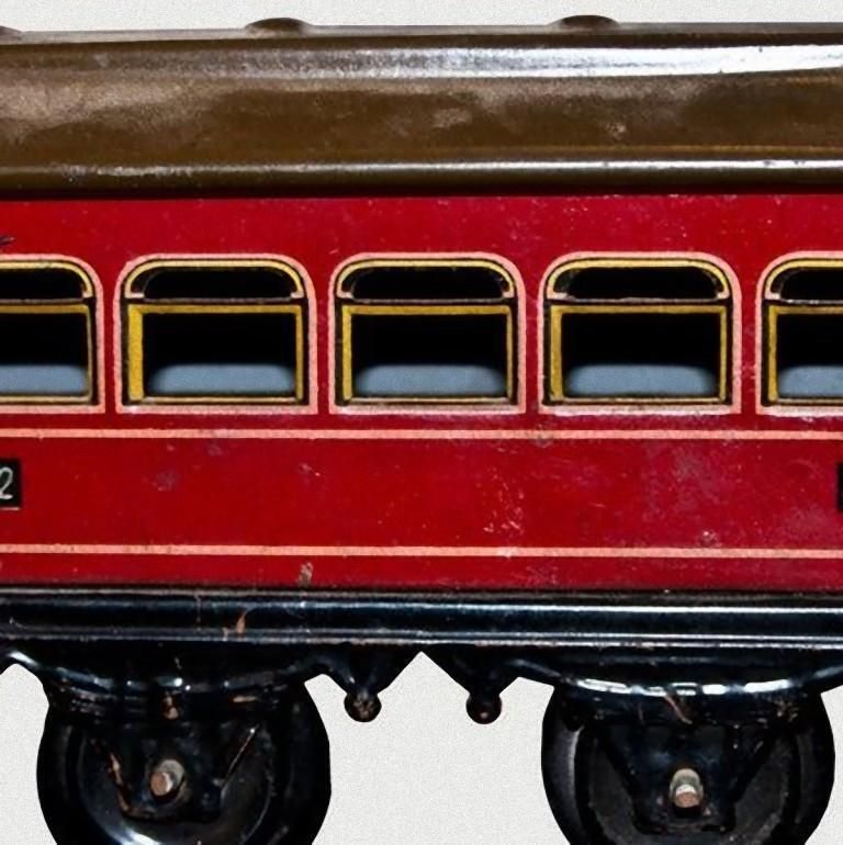 Vintage Toy, Karl Bub 7 Window Passenger Coach, Made In Germany photo for sale