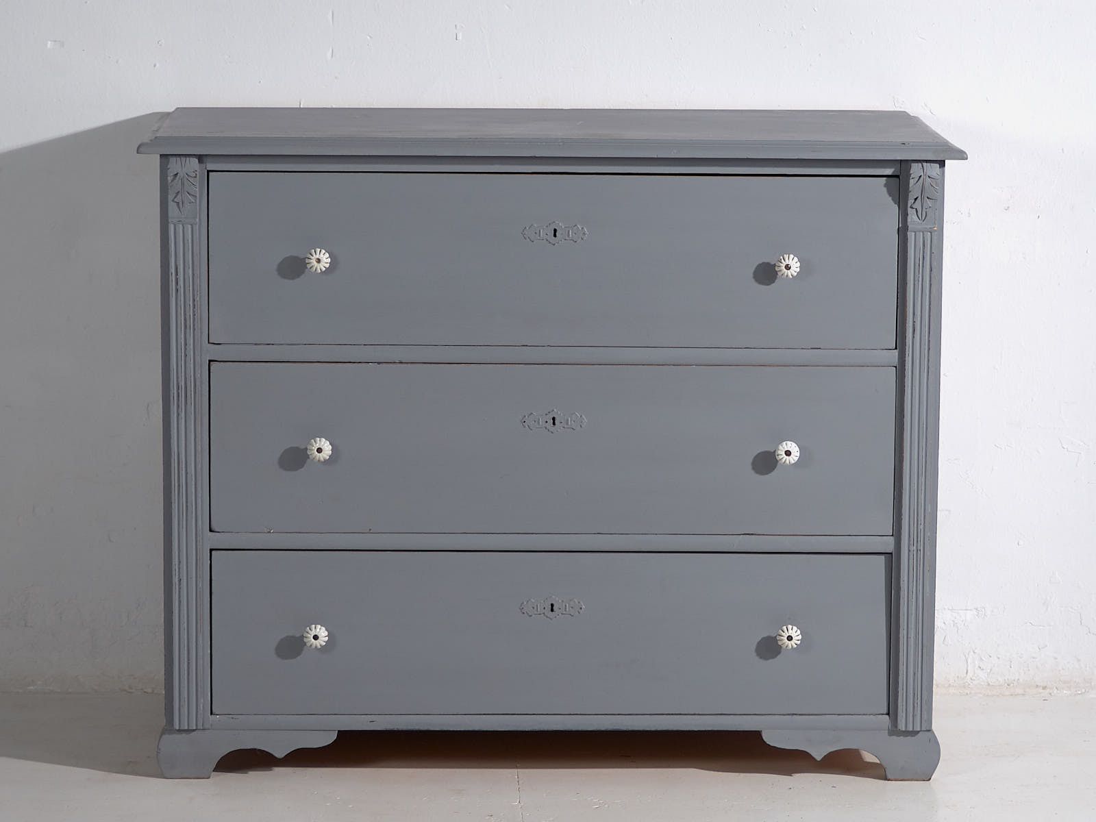 Antique Silver Gray Chest Of Drawers (C.1900) #18 photo vinterior