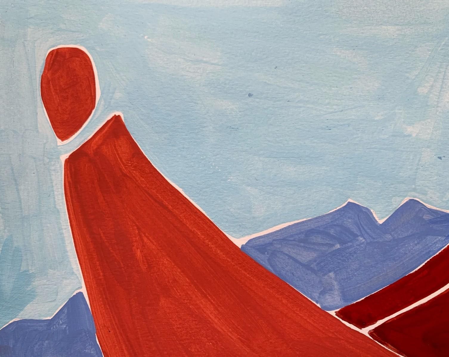 Waleria Matelskaparents   Figurative Painting On Paper, Young Art Minimalism, Vibrant 2021 photo Art