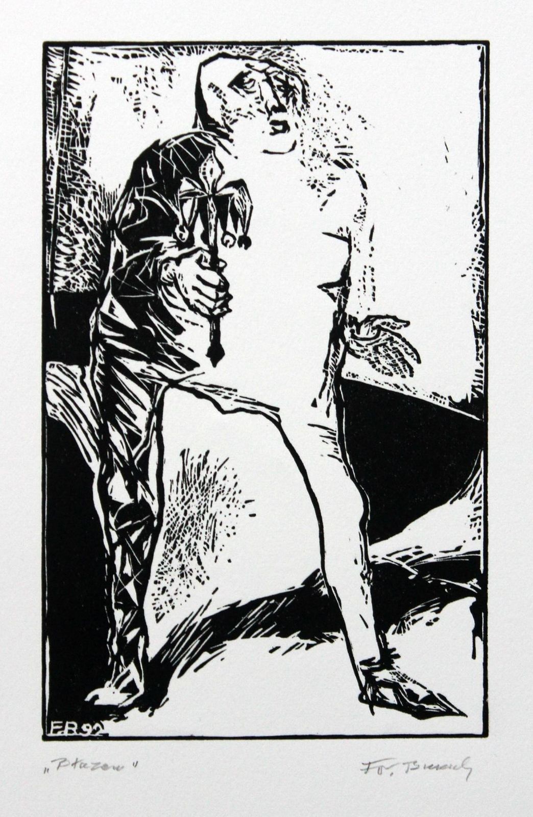 Franciszek Bunschjester   Xxi Century, Contemporary Black And White Print, Figurative1992 photo for sale