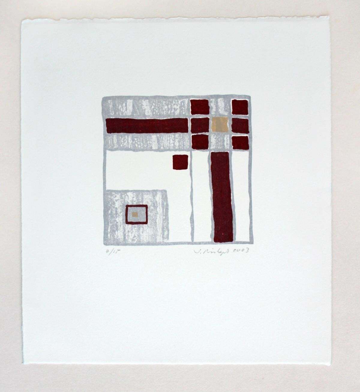 Sabine Pinkepankcomposition V   Xxi Century, Mixed Media Abstract Print, Colourful2003 photo furniture