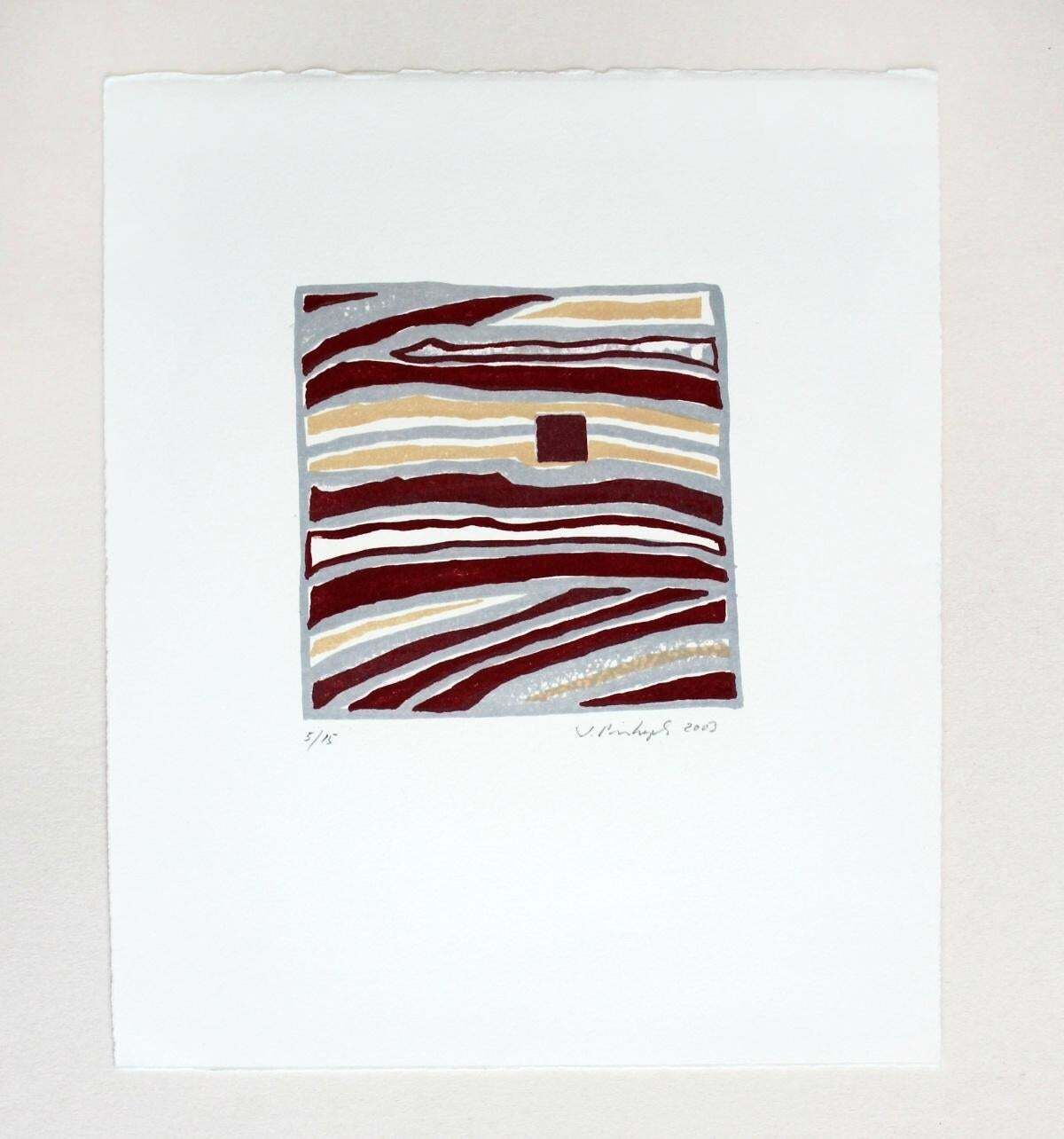 Sabine Pinkepankcomposition VII   Xxi Century, Mixed Media Abstract Print, Colourful2003 photo furniture