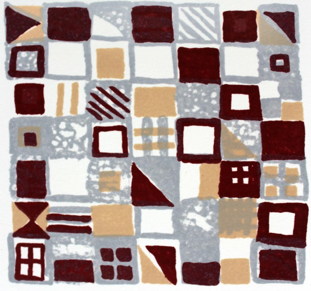 Sabine Pinkepankcomposition IV   Xxi Century, Mixed Media Abstract Print, Colourful2003