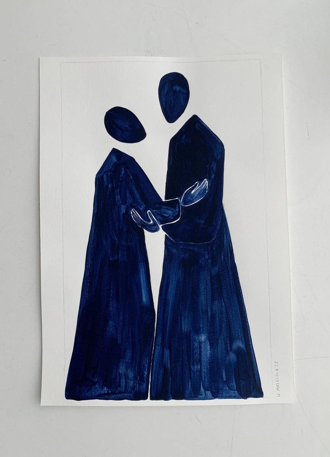 Waleria Matelskauntitled. Figurative Painting On Paper, Young Art, Vibrant, European Art2022 photo for sale