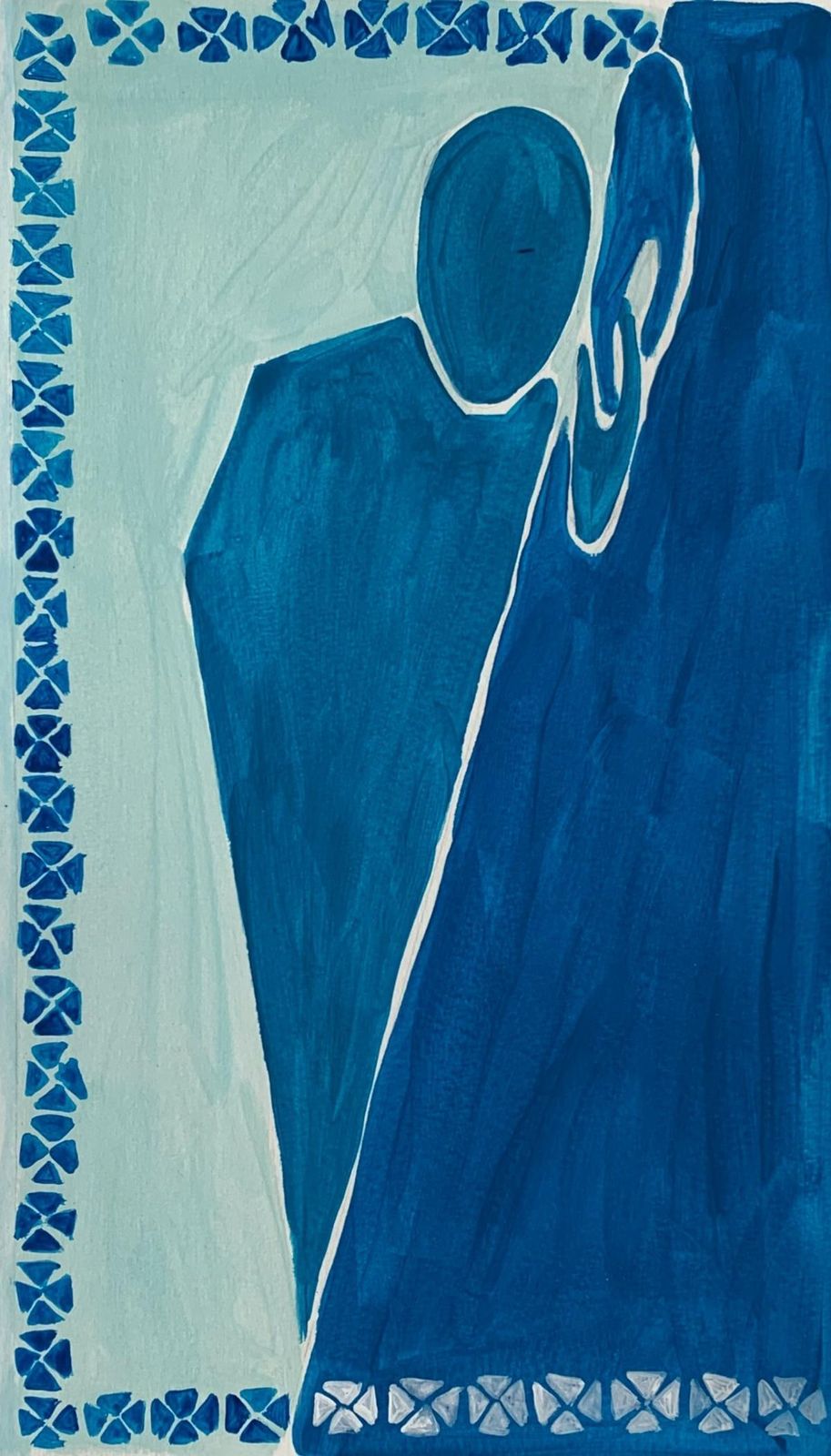 Waleria Matelskaa Mother. Figurative Painting On Paper, Young Art, Vibrant, European Art2021