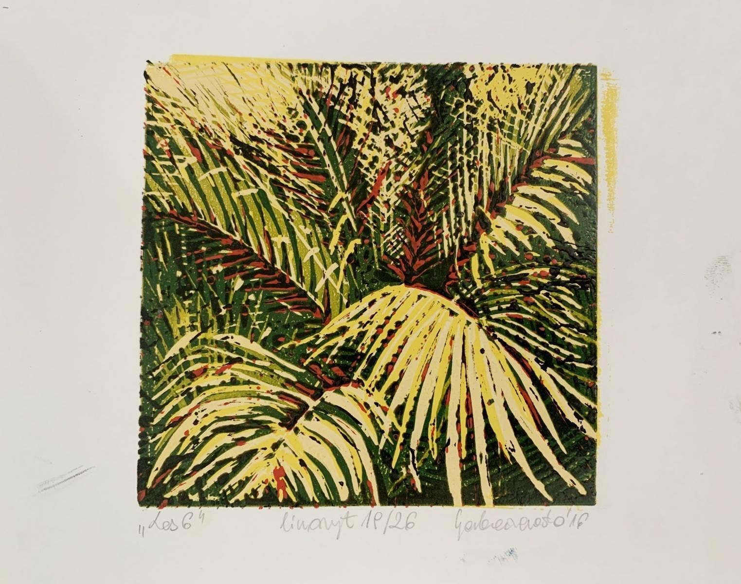 Marta Garbaczewskawoods 7   Contemporary Linocut, Flora, Nature, Polish Artist, Young Art2016 photo furniture