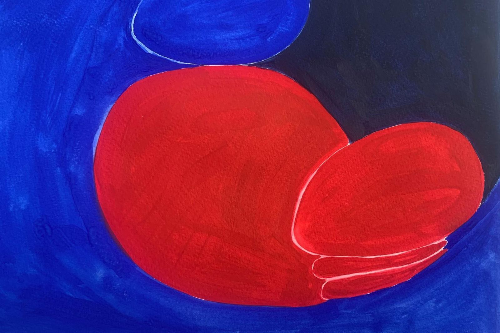 Waleria Matelskain Morpheus' Arms Figurative Painting On Paper, Young Art, Vibrant, European Art2024 photo Art