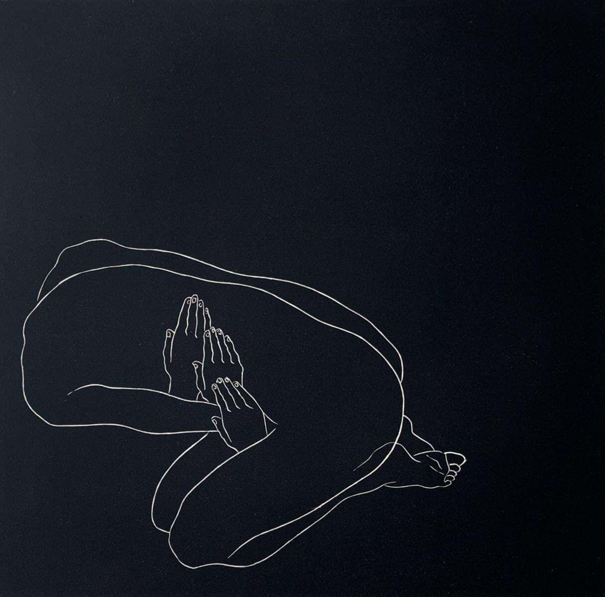 Luiza Kasprzykbeginning   Xxi Century, Young Artist, Figurative Print, Linocut, Black & White2020