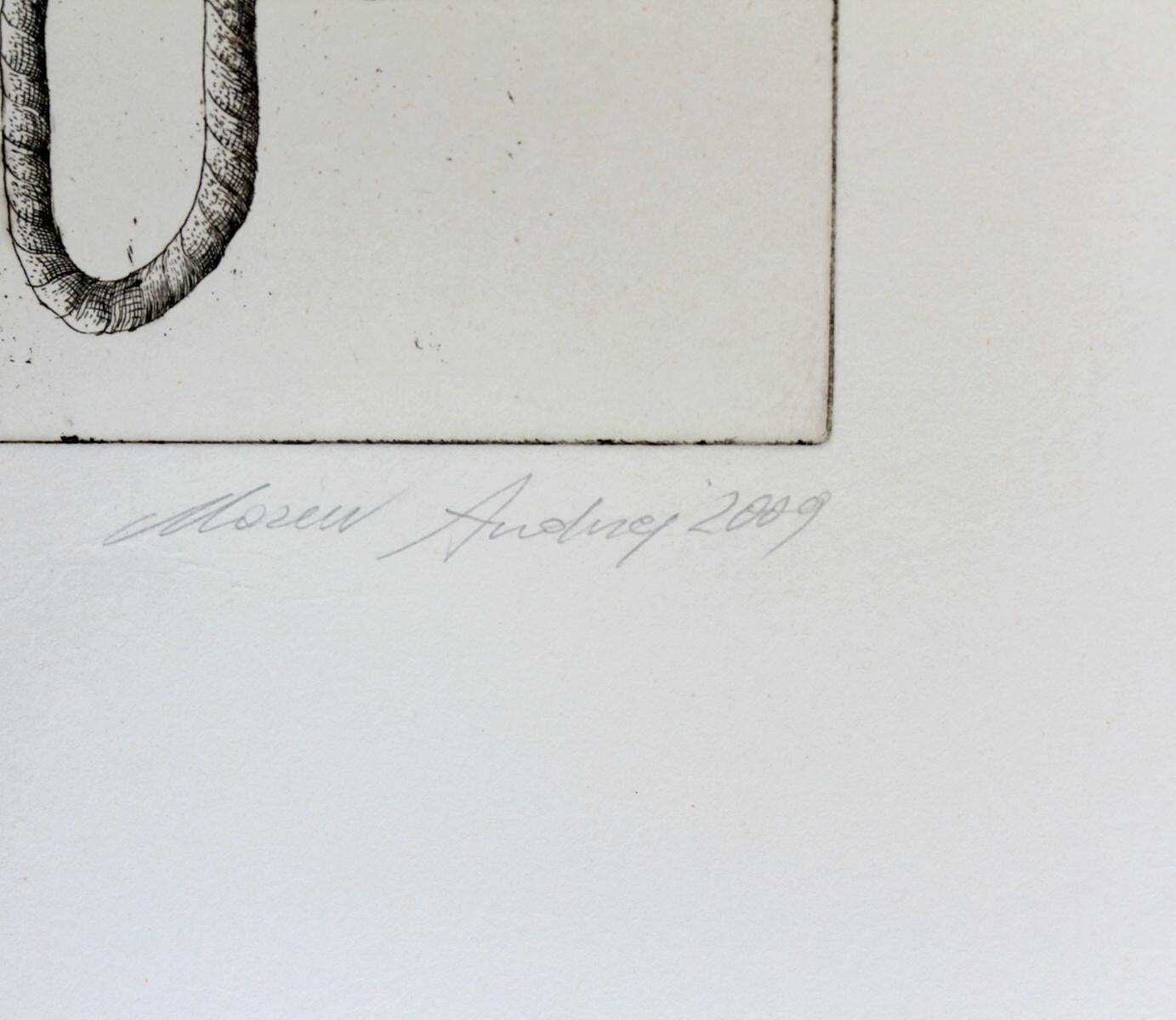 Andrzej Mazurconnected   Xxi Century, Etching Print, Figurative, Surrealist, Black & White2009 photo for sale