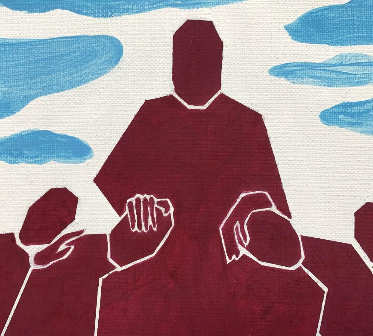 Waleria Matelskadreams Donor. Acrylic On Canvas, Minimalism, Vibrant, Small Scale, Polish Artist2021 photo Art