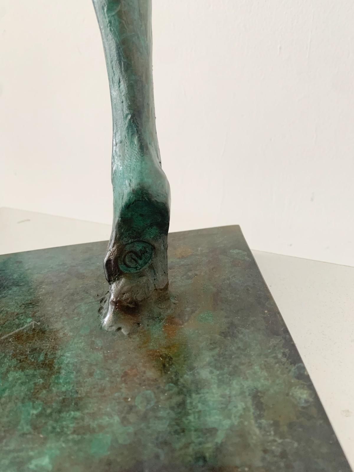 Olga Prokop Misniakiewiczon A Carpet Hanger. Figurative Bronze Sculpture Polish Art, Limited Edition2023 photo for sale