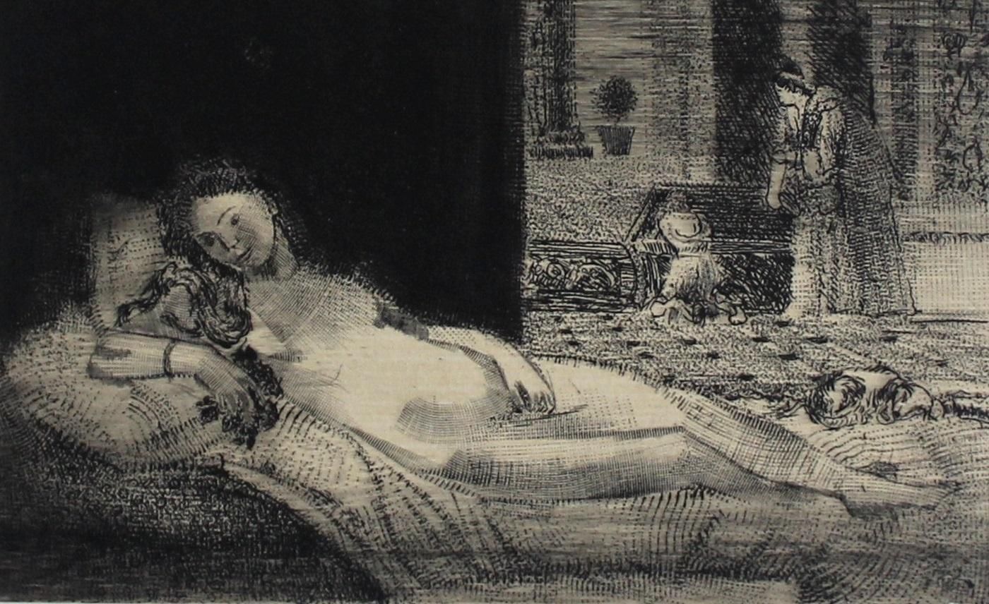 Pawel Zablockiavant Olympia   Xxi Century, Contemporary Figurative Etching Print, Nude2009 photo 255.0