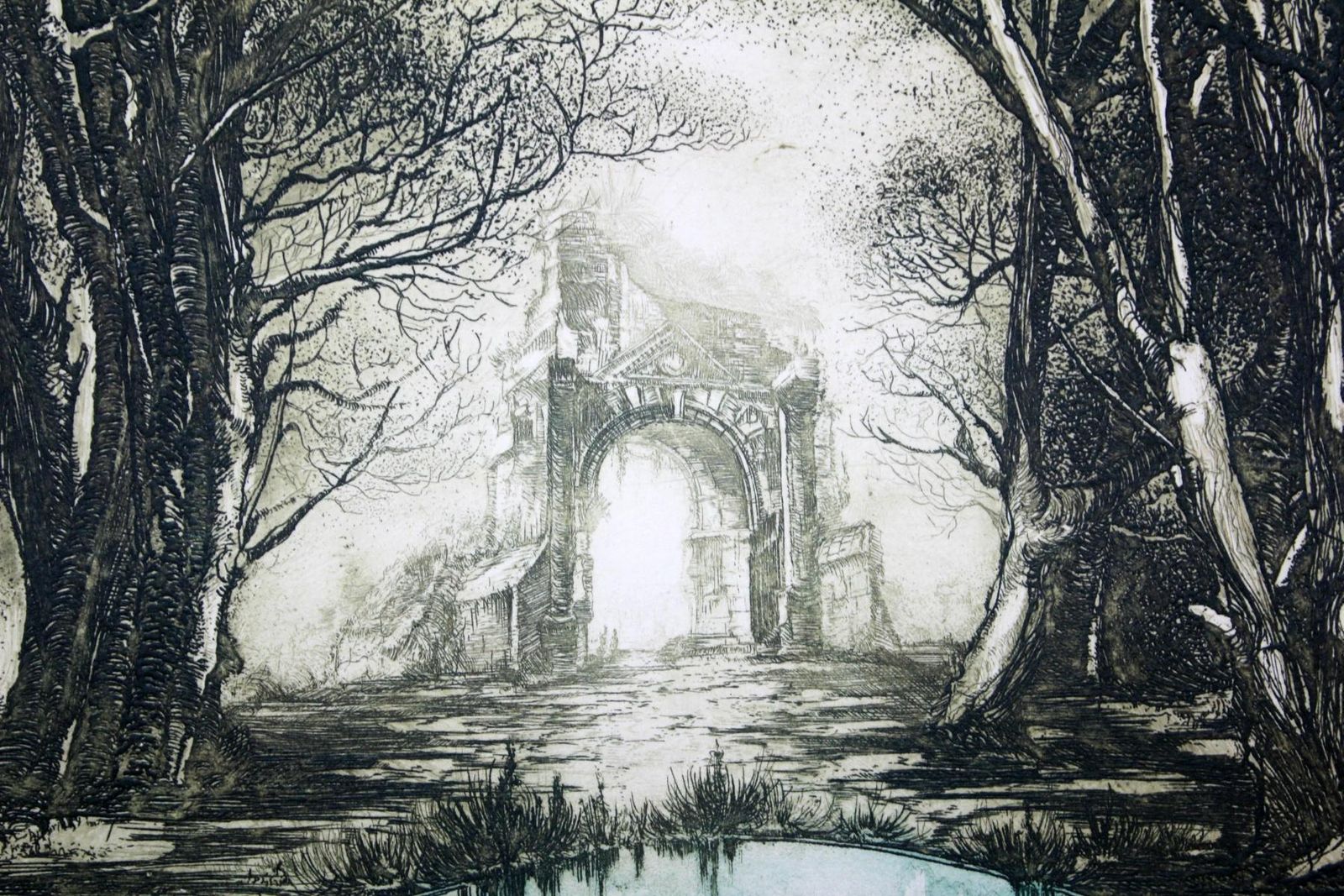 Barbara Rosiakrenaissance Fantasy   XX Century, Figurative Etching Print, Portrait, Landscape1979 photo Art