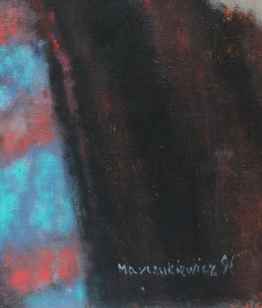 Adam Marczukiewiczportrait   21 Century,  Figurative Oil Painting, Dark Tones1996 photo furniture