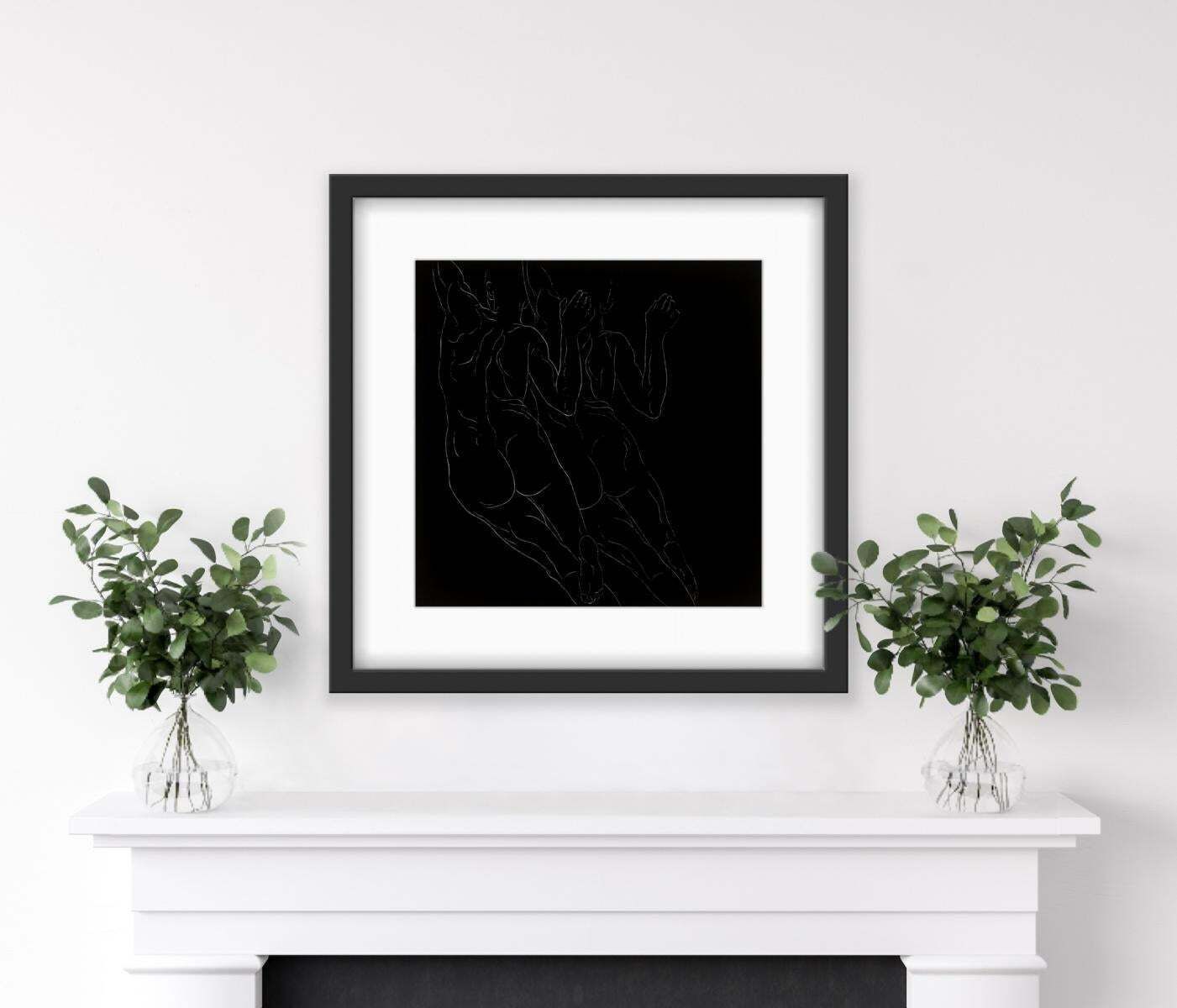 Luiza Kasprzyk1:1   21th Century, Young Artist, Figurative Print, Linocut, Black & White2021 photo Art