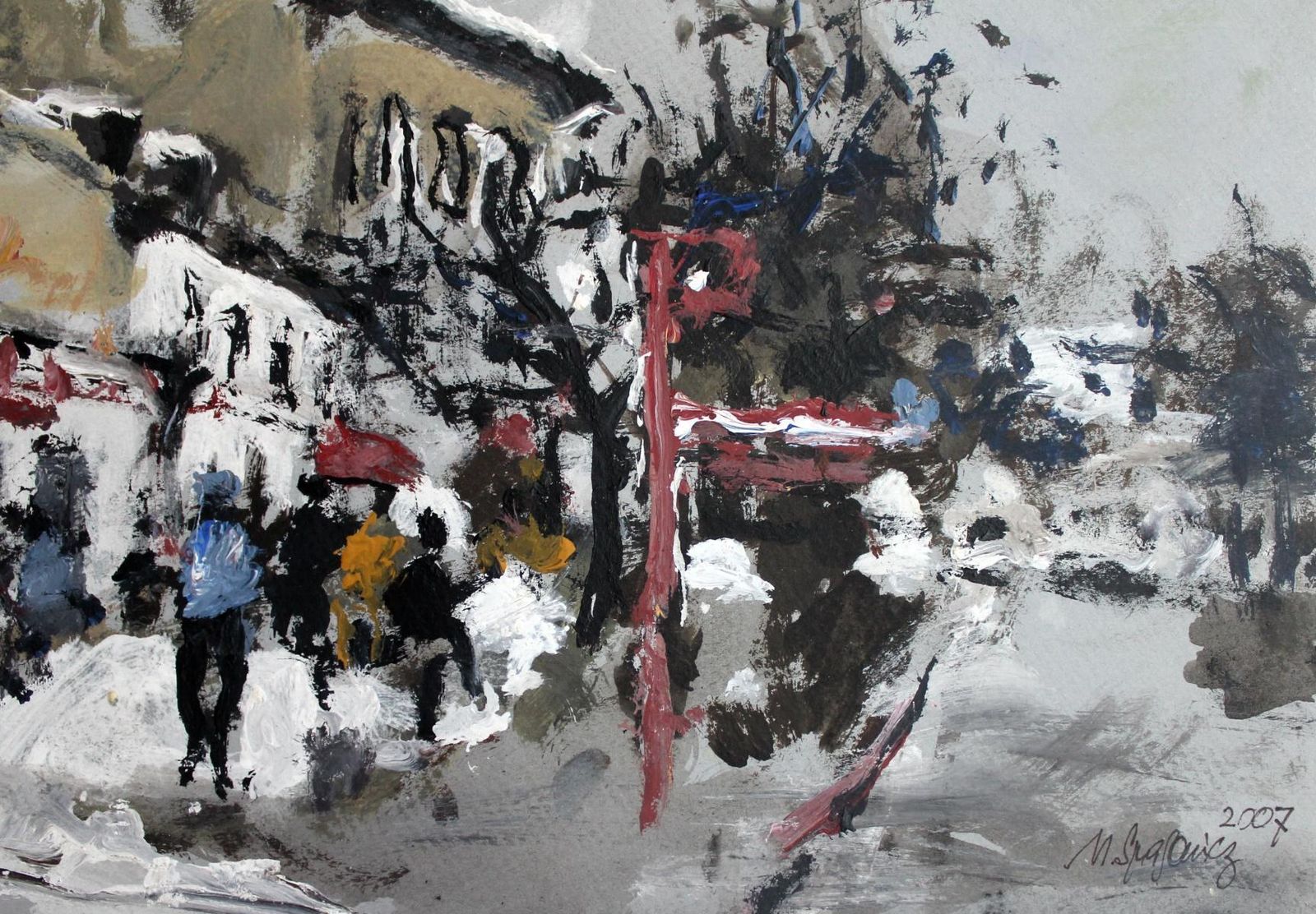 Magdalena Spasowiczwarsaw. The New Town   Xxi Century, Oil On Cardboard, Figurative, Landscape2007 photo for sale