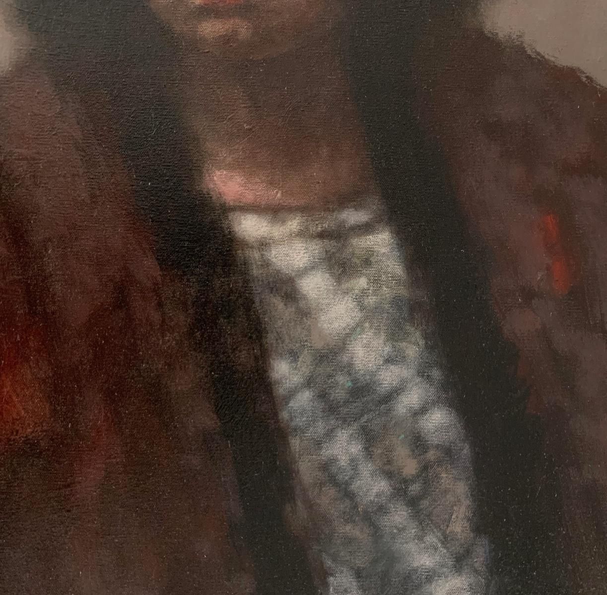 Adam Marczukiewiczportrait. Figurative Oil Painting, Dark Tones, Polish Artist1996 photo vinterior