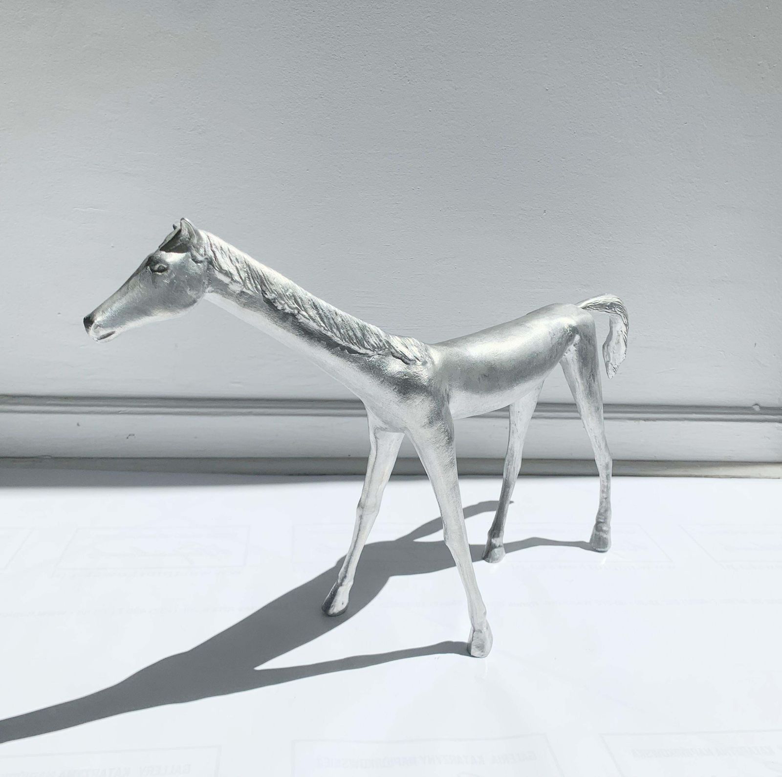 Antonio Giancaterinoa Horse. Contemporary Aluminium Sculpture, Animal, Italian Artistca. 2019 photo furniture