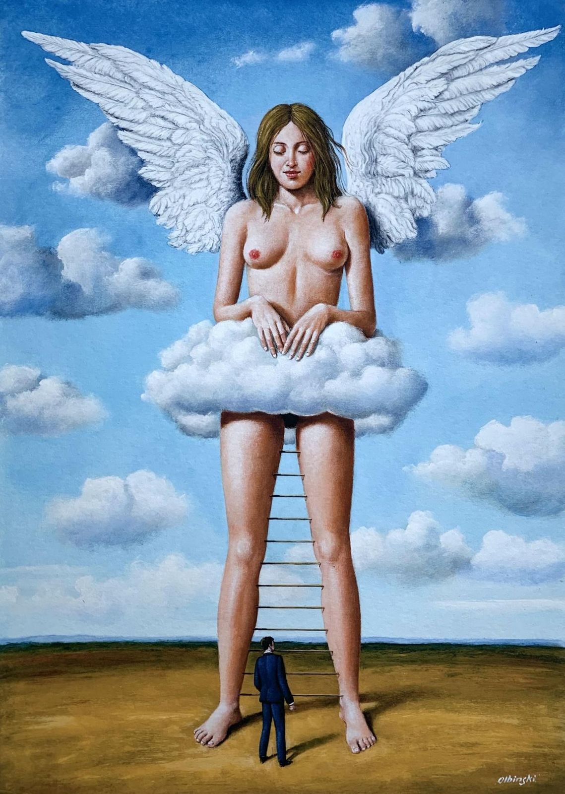Rafał Olbińskistairs To Heaven. Surrealist Print, Limited Edition, Established Polish Artist2020