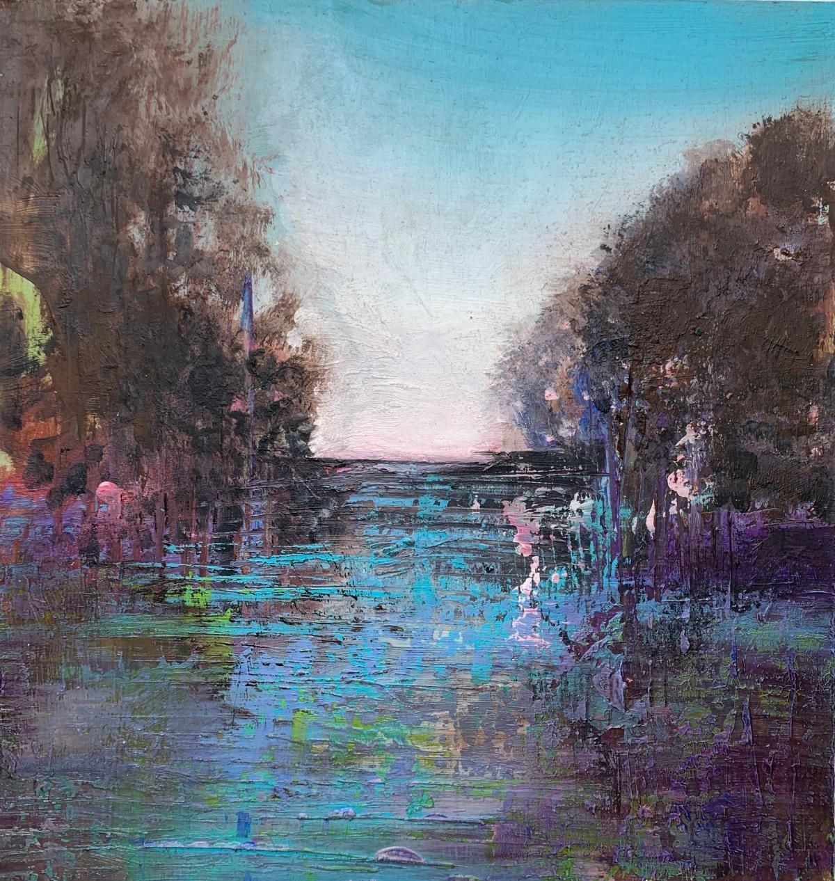 Barbara Huberta Landscape 2. Contemporary Acrylic Painting, Figurative, Polish Art2024
