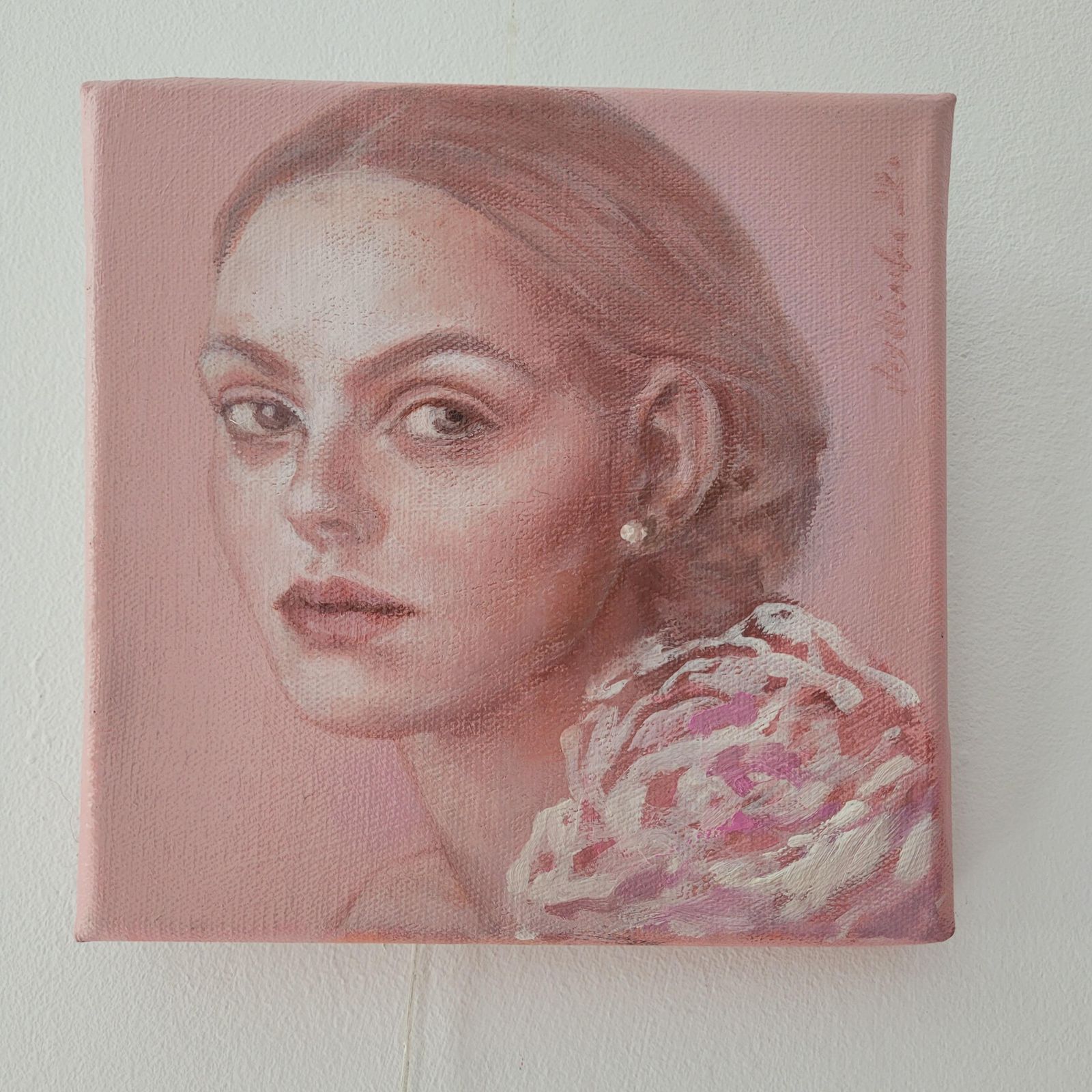 photo furniture Katarzyna Szydlowskaa Portrait   Contemporary Figurative Oil Painting, Subtle Female, Polish Artist2002