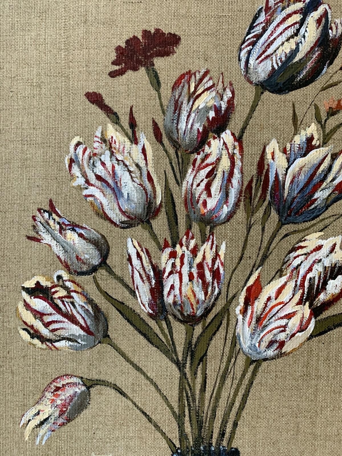 Magdalena Nałęcztulips   Figurative Acrylic Painting, Realistic, Vibrant Colors, Still Life2020 photo 638.0