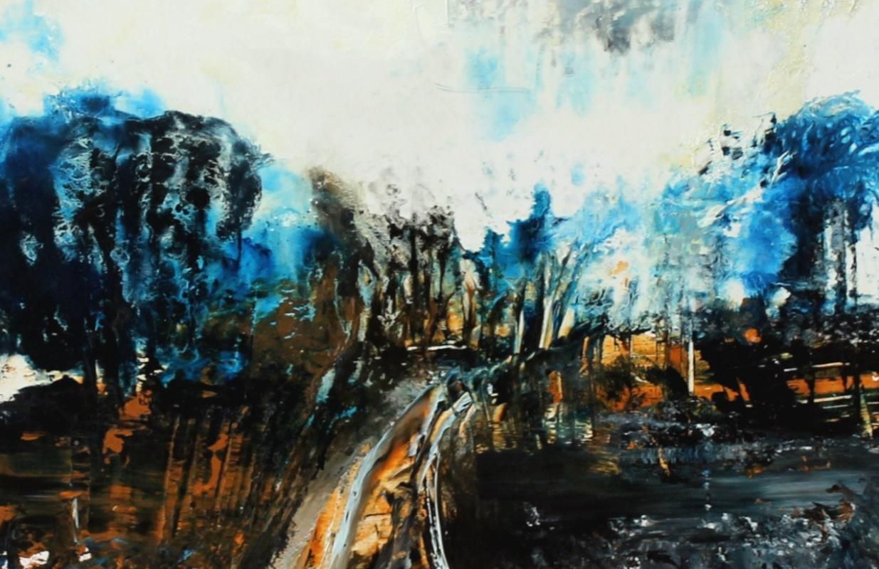 Monika Rossalandscape   Xxi Century, Contemporary Oil & Acrylic Painting, Abstraction2018 photo furniture