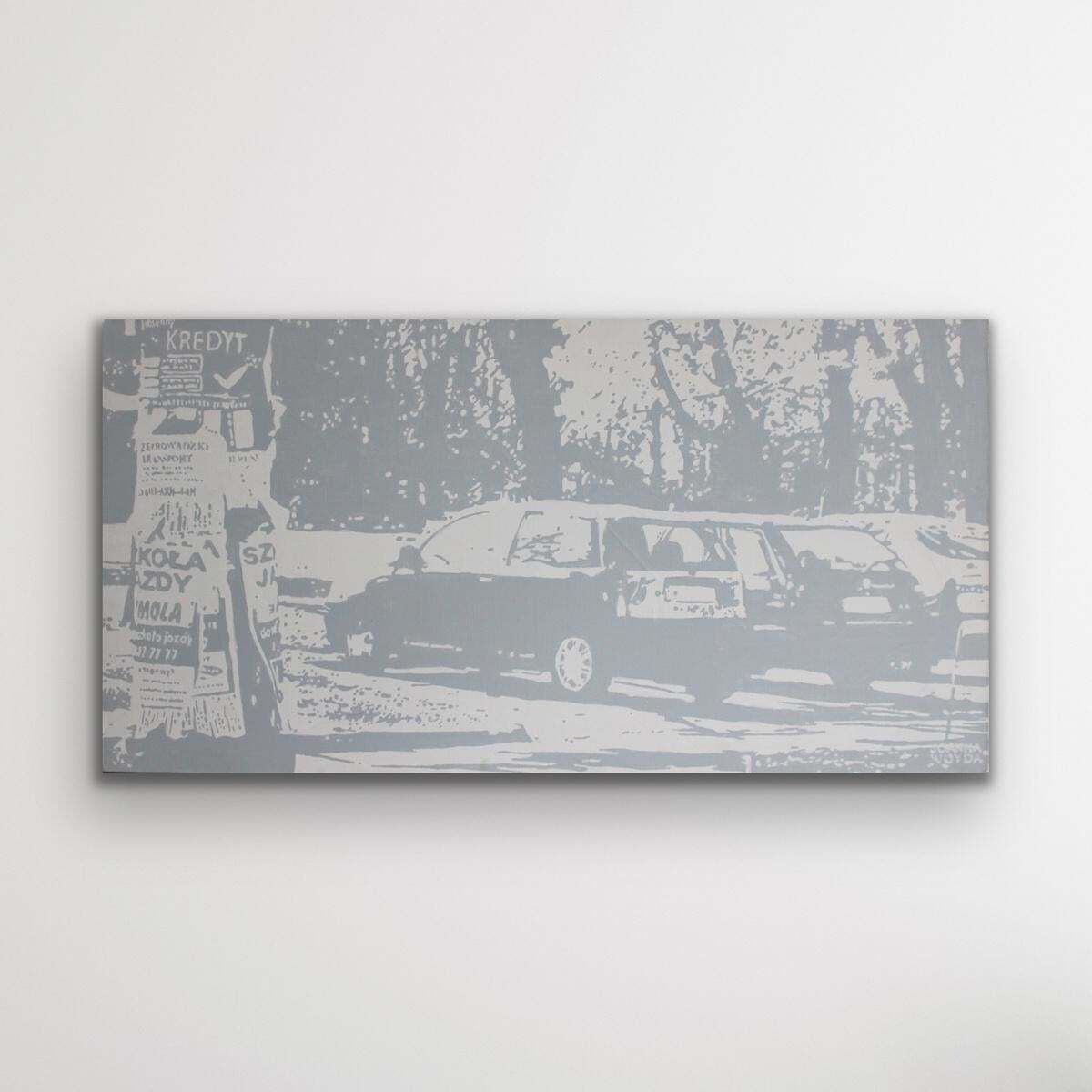 Joanna Woydawarsaw   Xxi Century Contemporary Oil & Acrylic Painting City View Monochromatic2017 photo vinterior