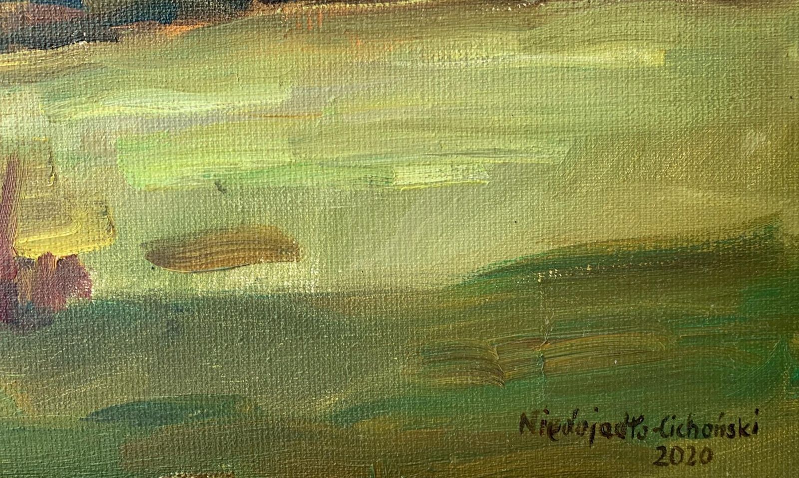 Marek Niedojadłobefore A Storm. Figurative Oil Painting, Colourful, Ladnscape, Polish Artist2020 photo 680.0