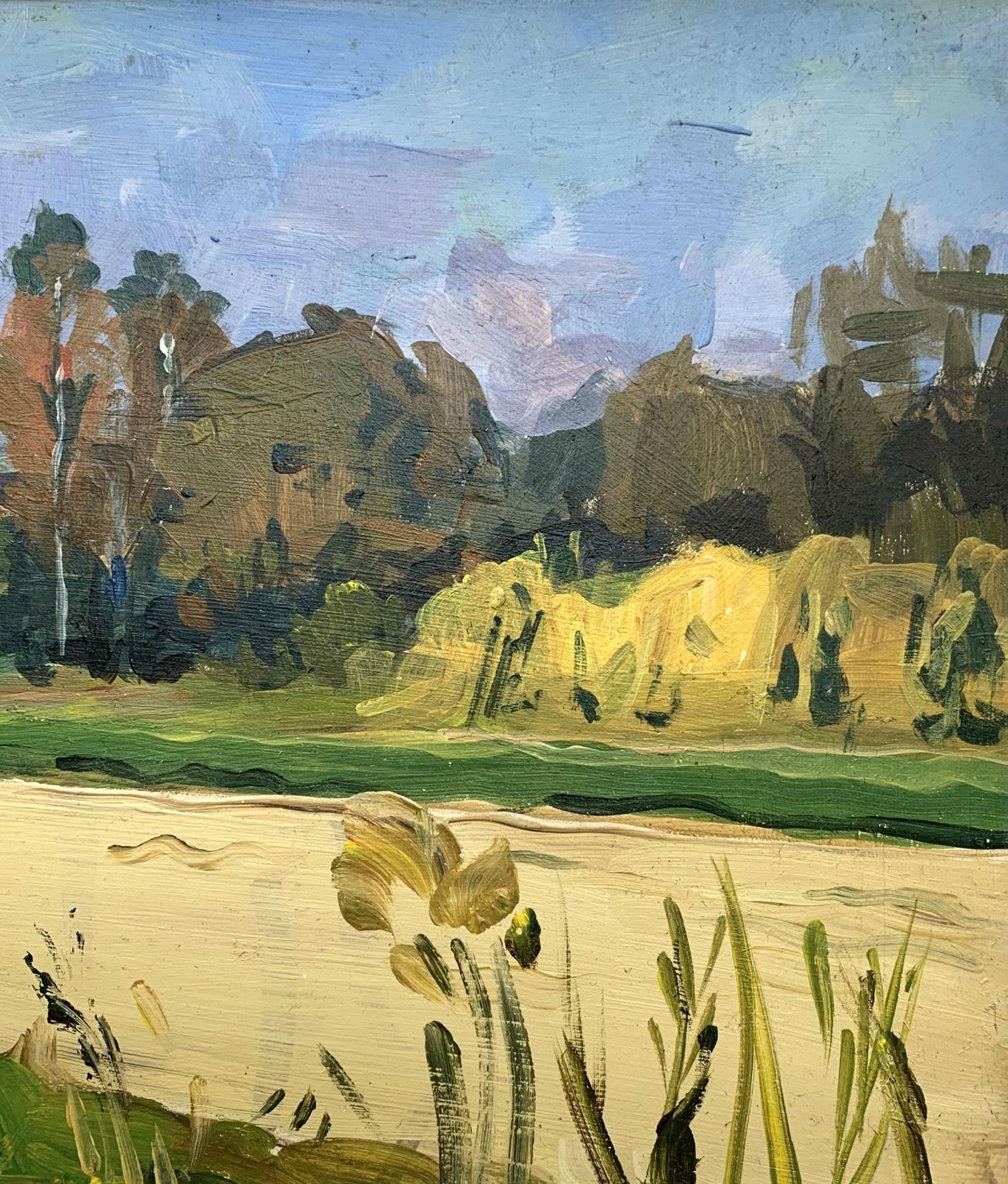 Janusz Szpytseptember   Xxi Century, Contemporary Landscape Oil Painting Warm Tones, Realism2010 photo furniture