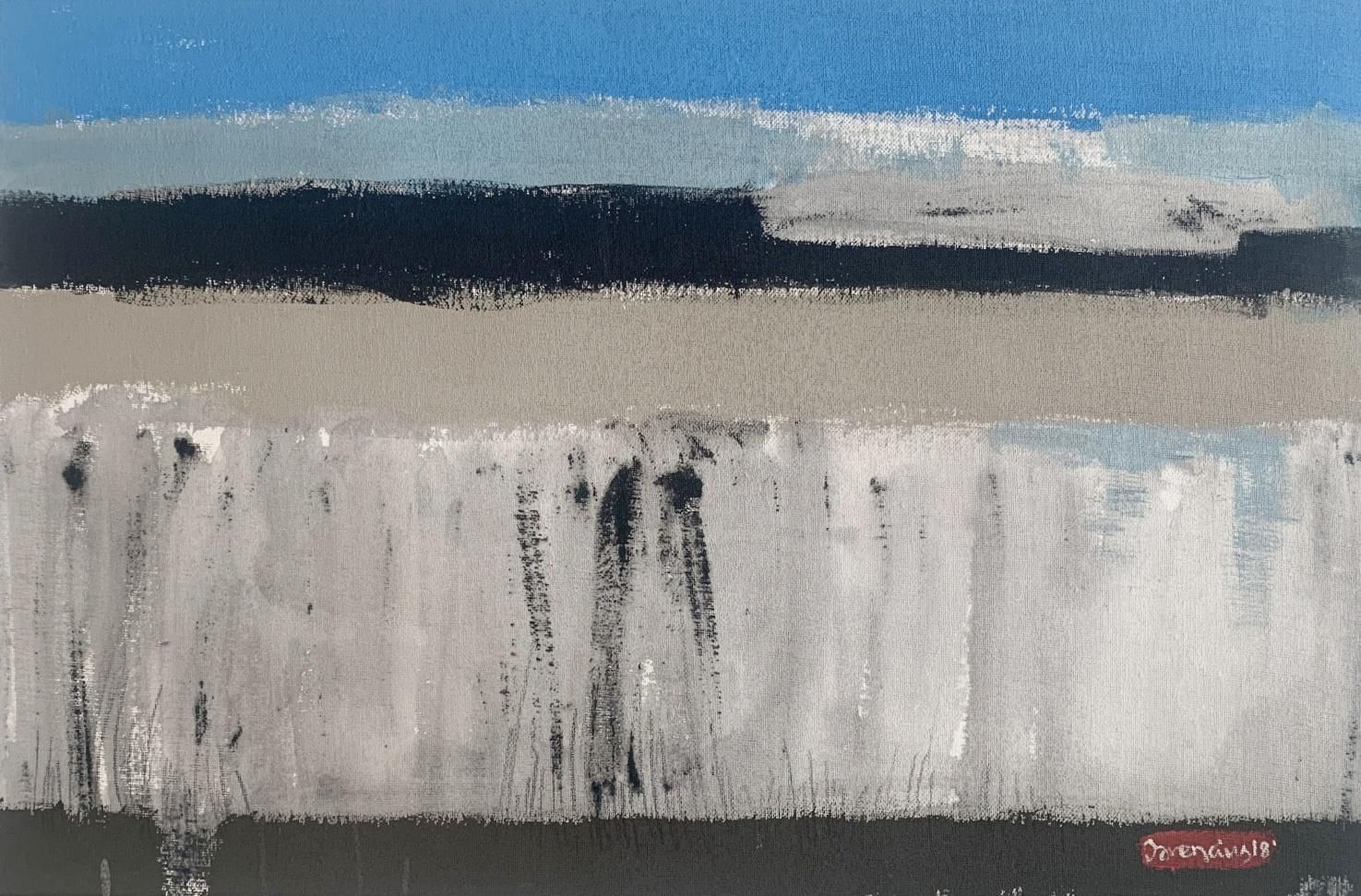 Jaroslaw Romaniukthe River 9   Contemporary Abstract Landscape Oil Painting, Polish Art2018
